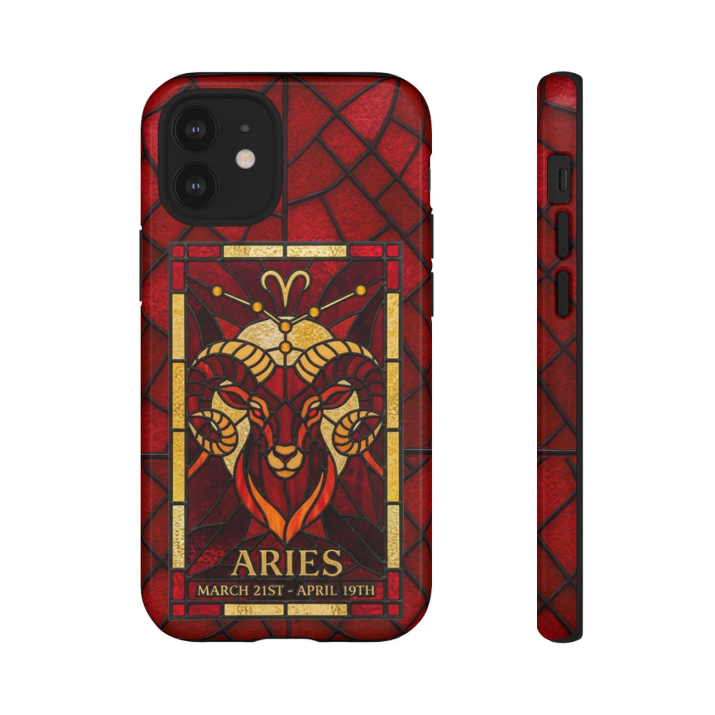 Aries Zodiac Stained Glass - Arty Phone Case