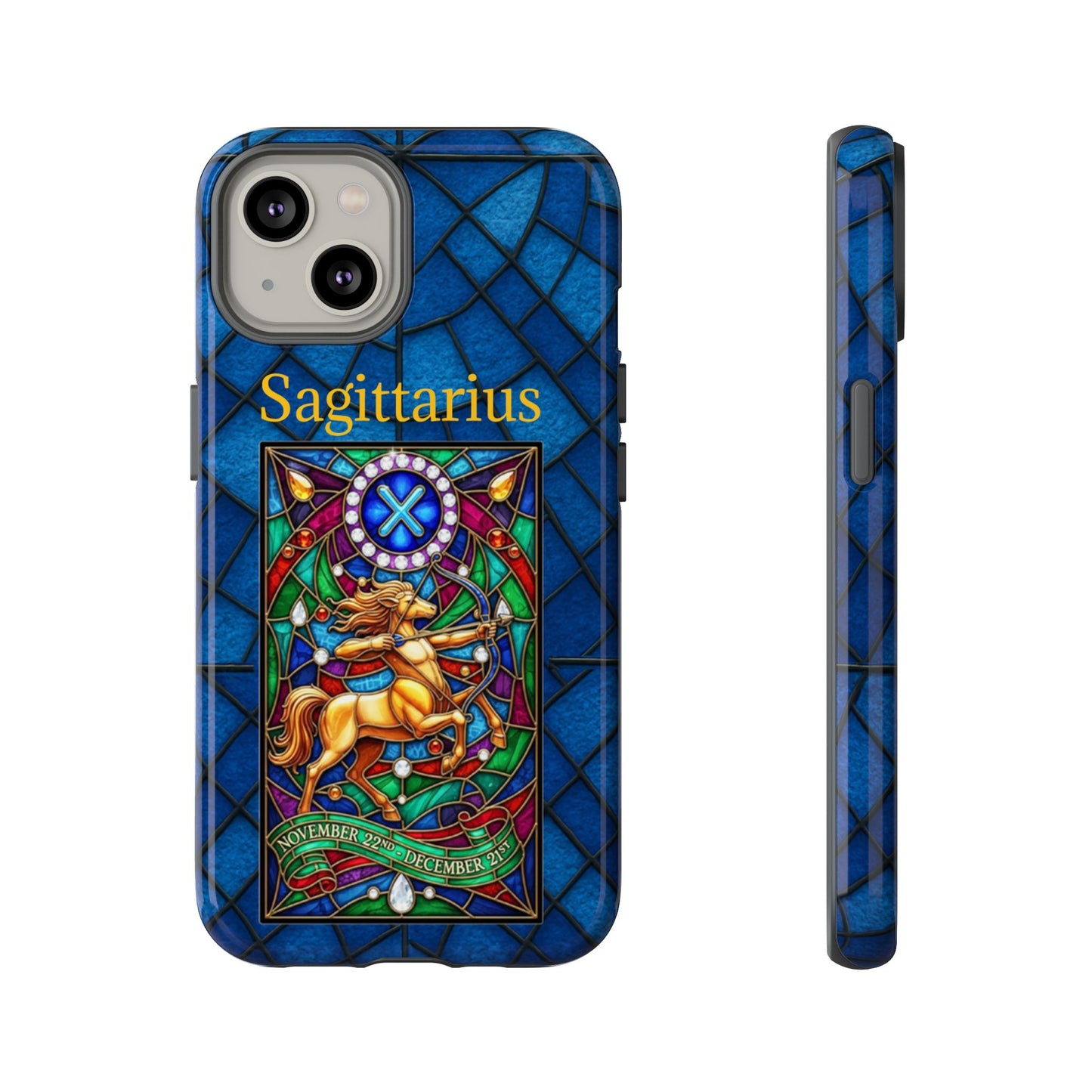 Sagittarius Zodiac Stained Glass - Arty Phone Case