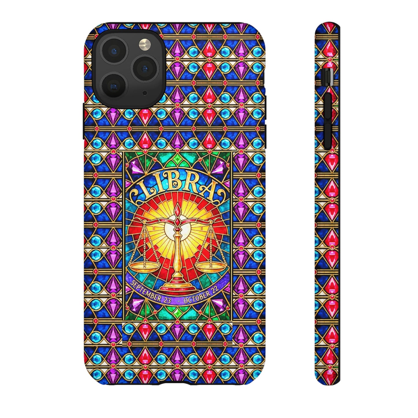 Libra Zodiac Stained Glass - Arty Phone Case