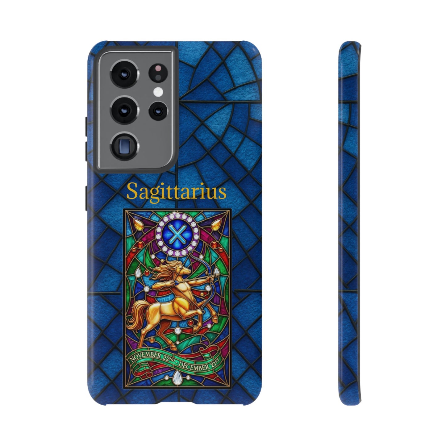 Sagittarius Zodiac Stained Glass - Arty Phone Case