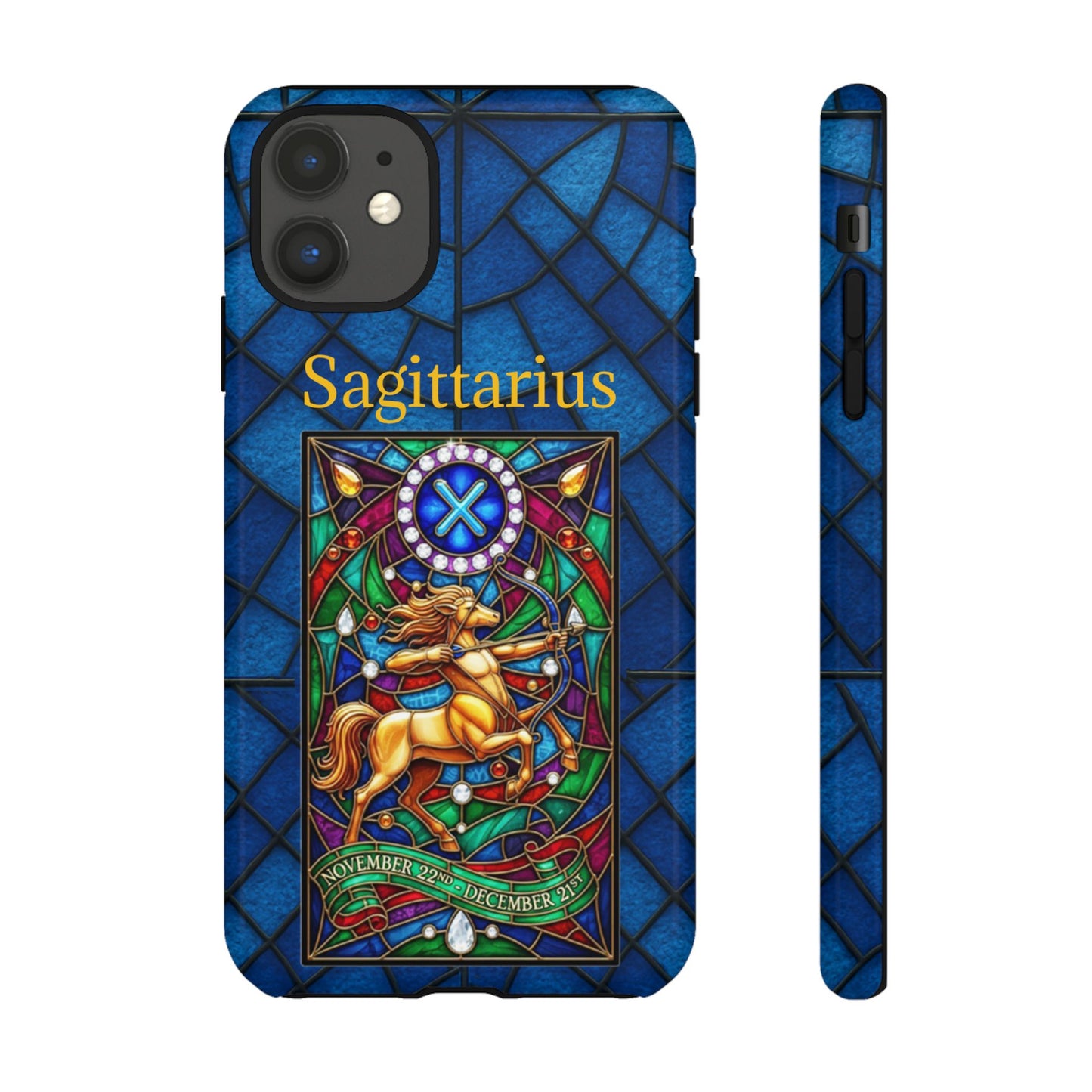 Sagittarius Zodiac Stained Glass - Arty Phone Case