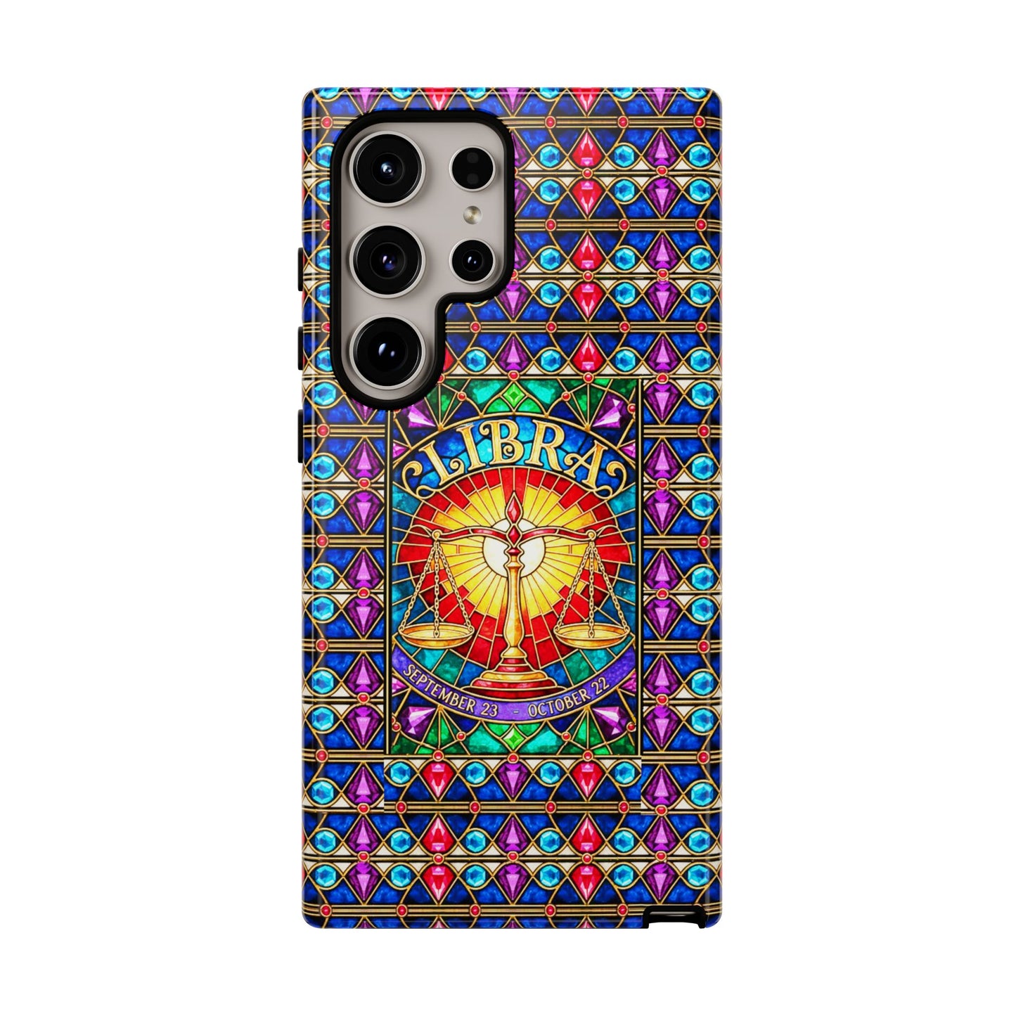 Libra Zodiac Stained Glass - Arty Phone Case