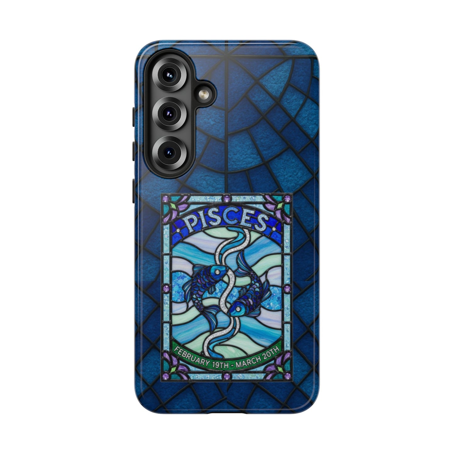 Pisces Zodiac Stained Glass - Arty Phone Case