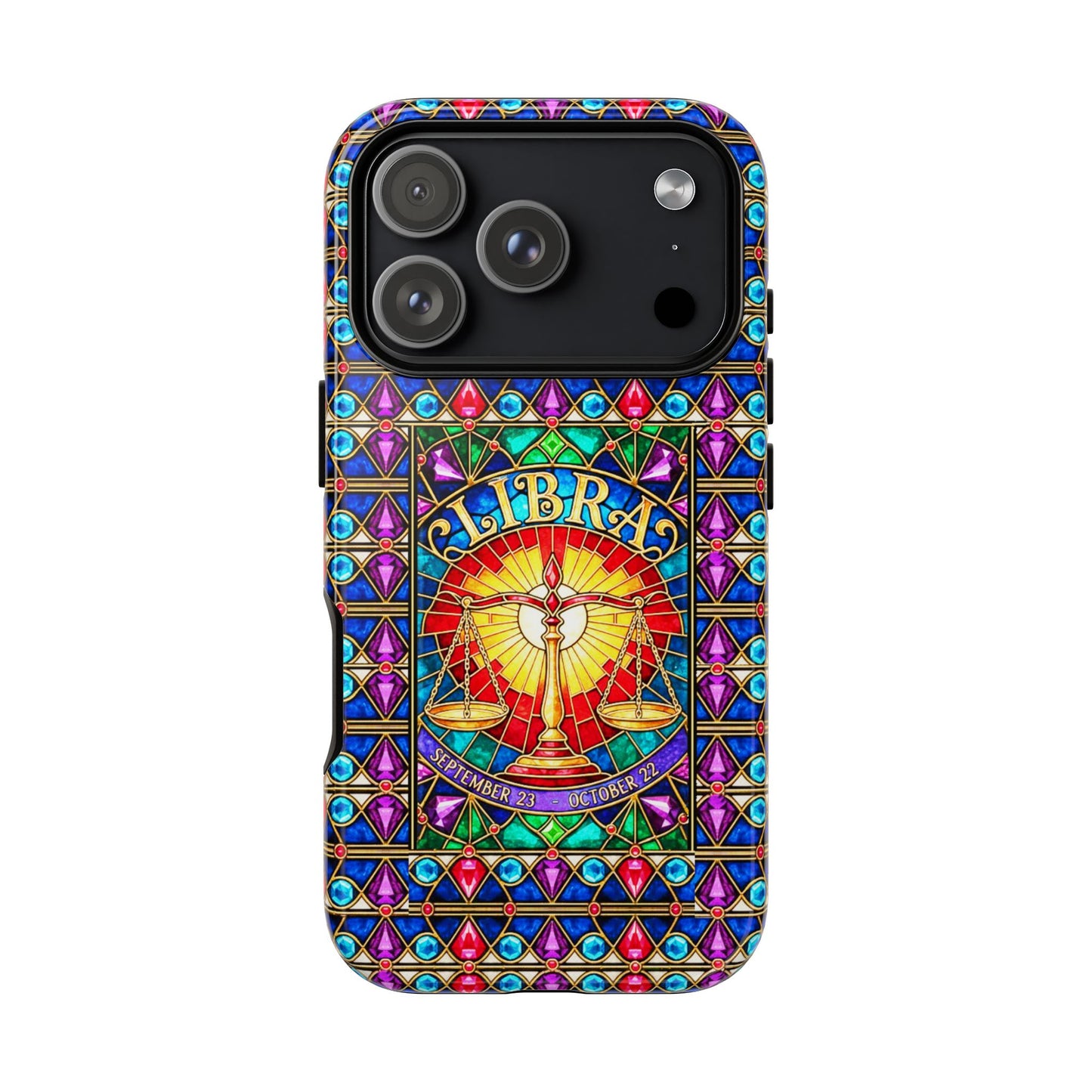 Libra Zodiac Stained Glass - Arty Phone Case