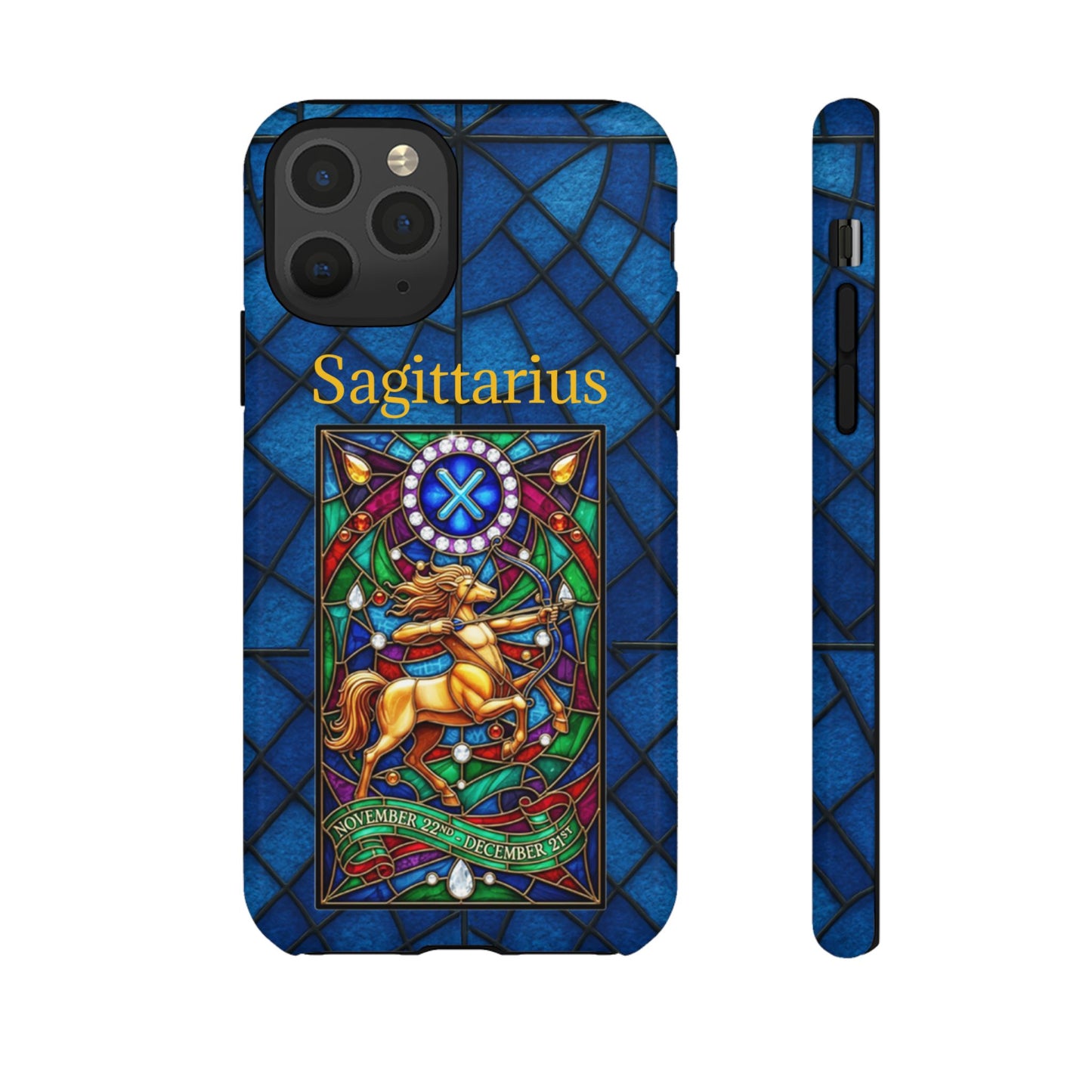 Sagittarius Zodiac Stained Glass - Arty Phone Case