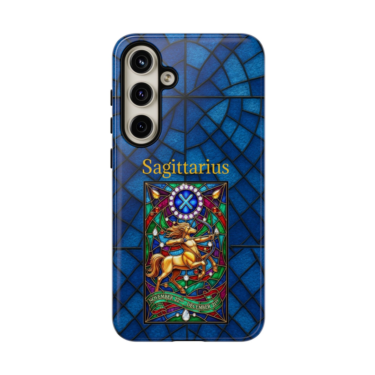 Sagittarius Zodiac Stained Glass - Arty Phone Case