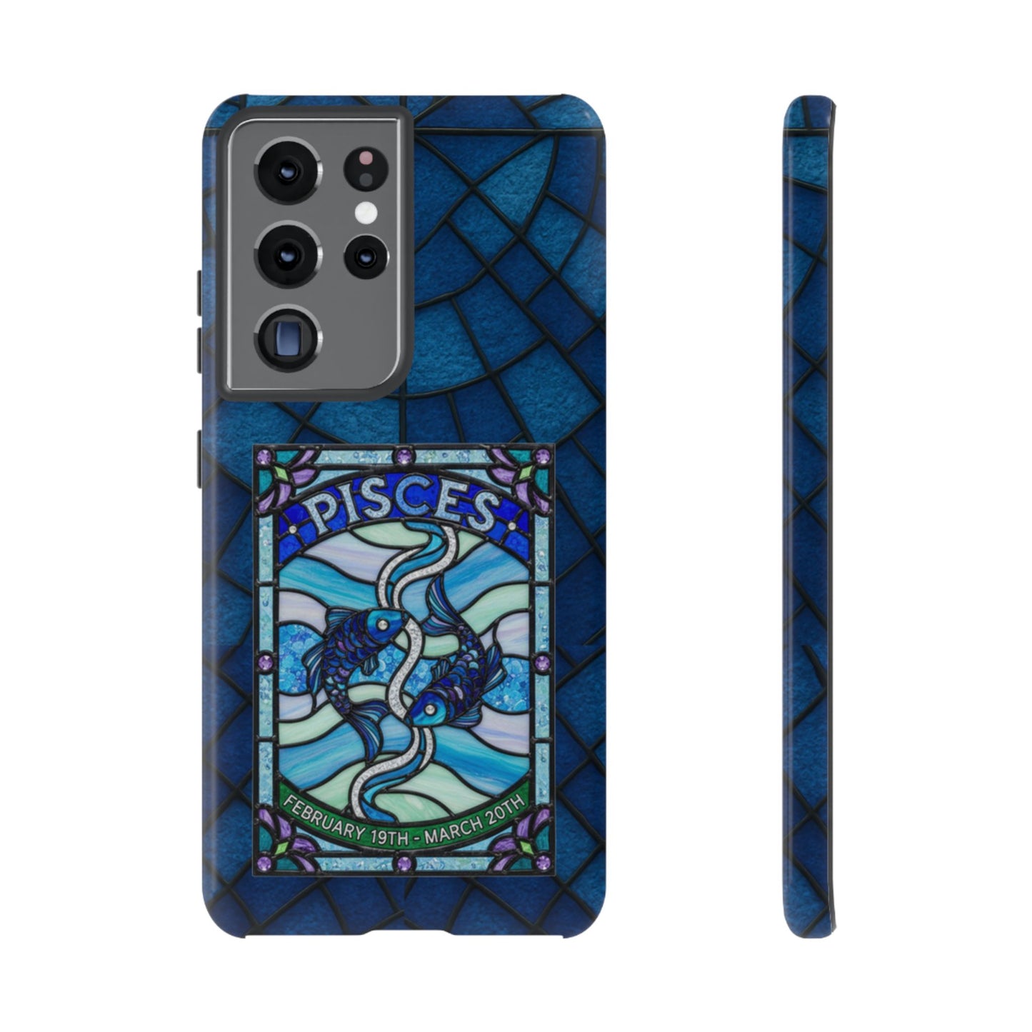 Pisces Zodiac Stained Glass - Arty Phone Case