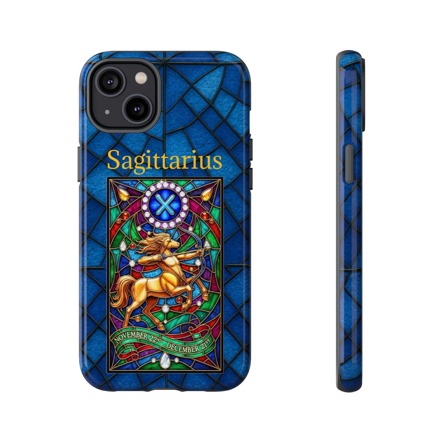 Sagittarius Zodiac Stained Glass - Arty Phone Case