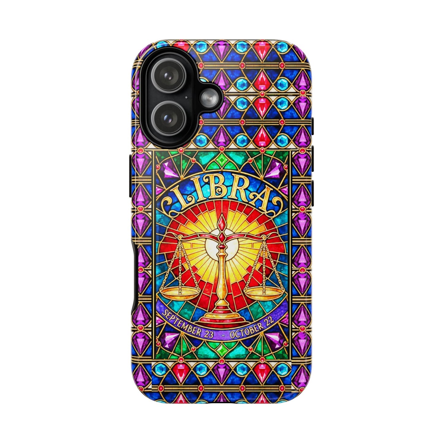 Libra Zodiac Stained Glass - Arty Phone Case