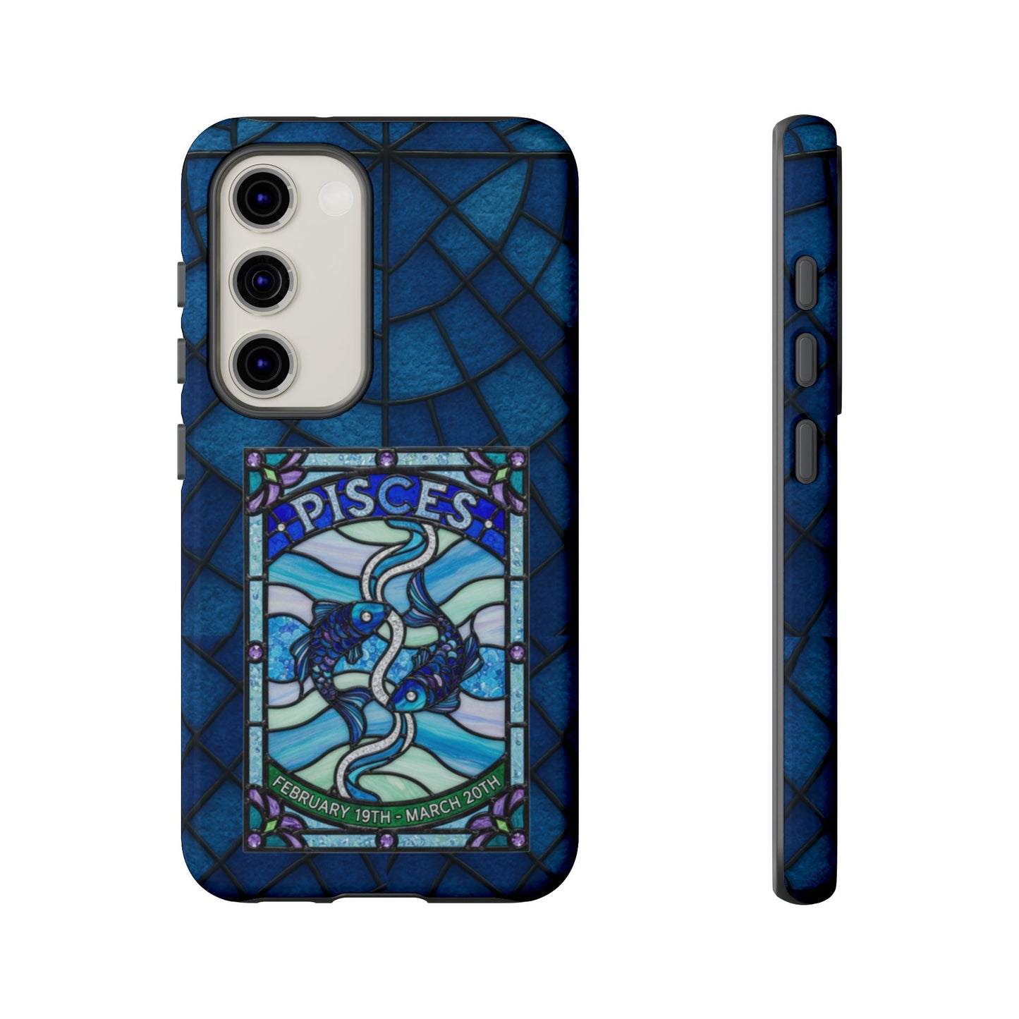 Pisces Zodiac Stained Glass - Arty Phone Case