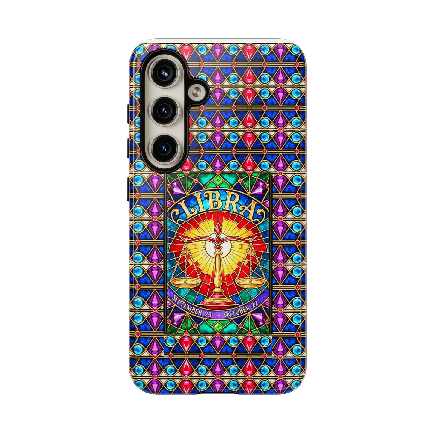 Libra Zodiac Stained Glass - Arty Phone Case