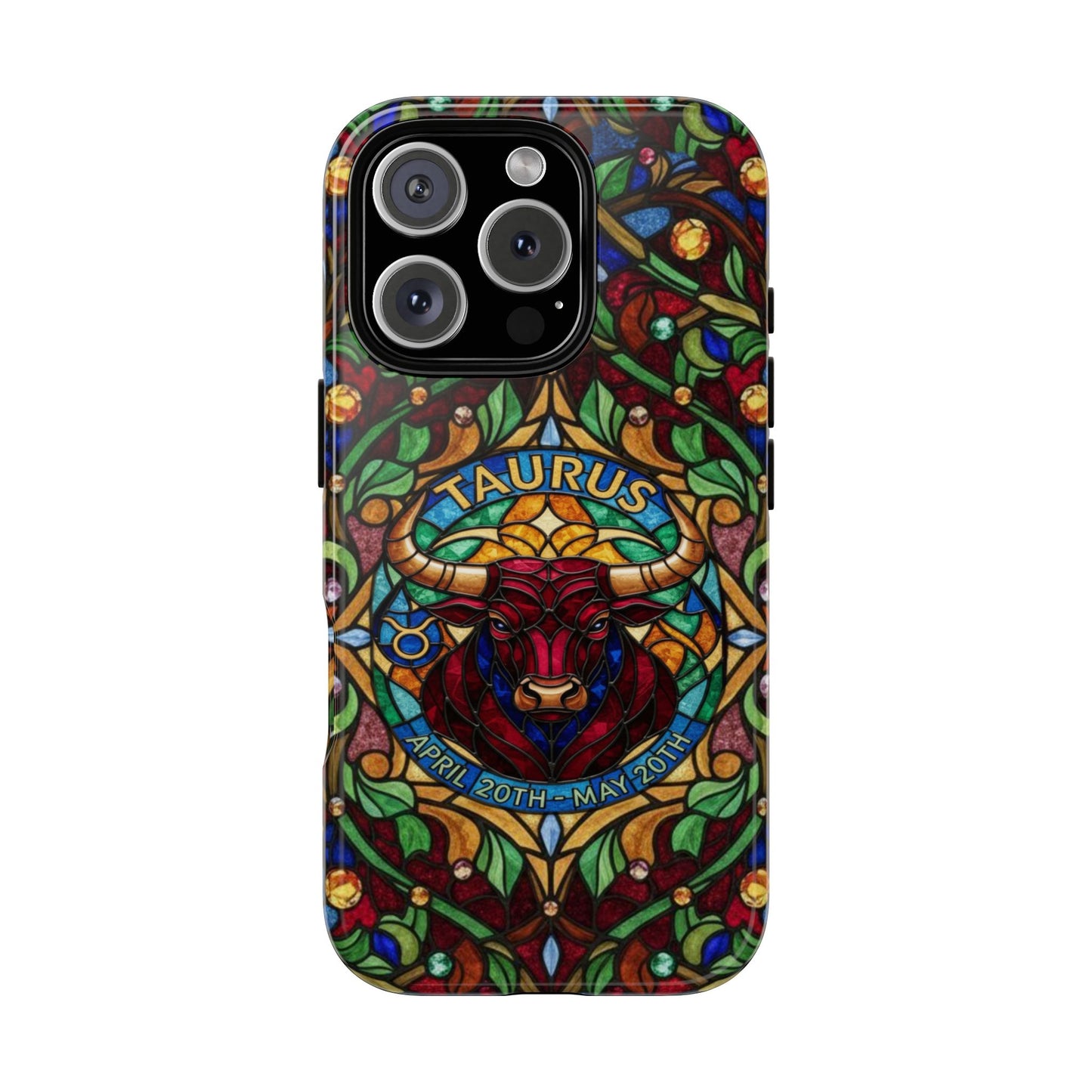 Taurus Zodiac Stained Glass - Arty Phone Case