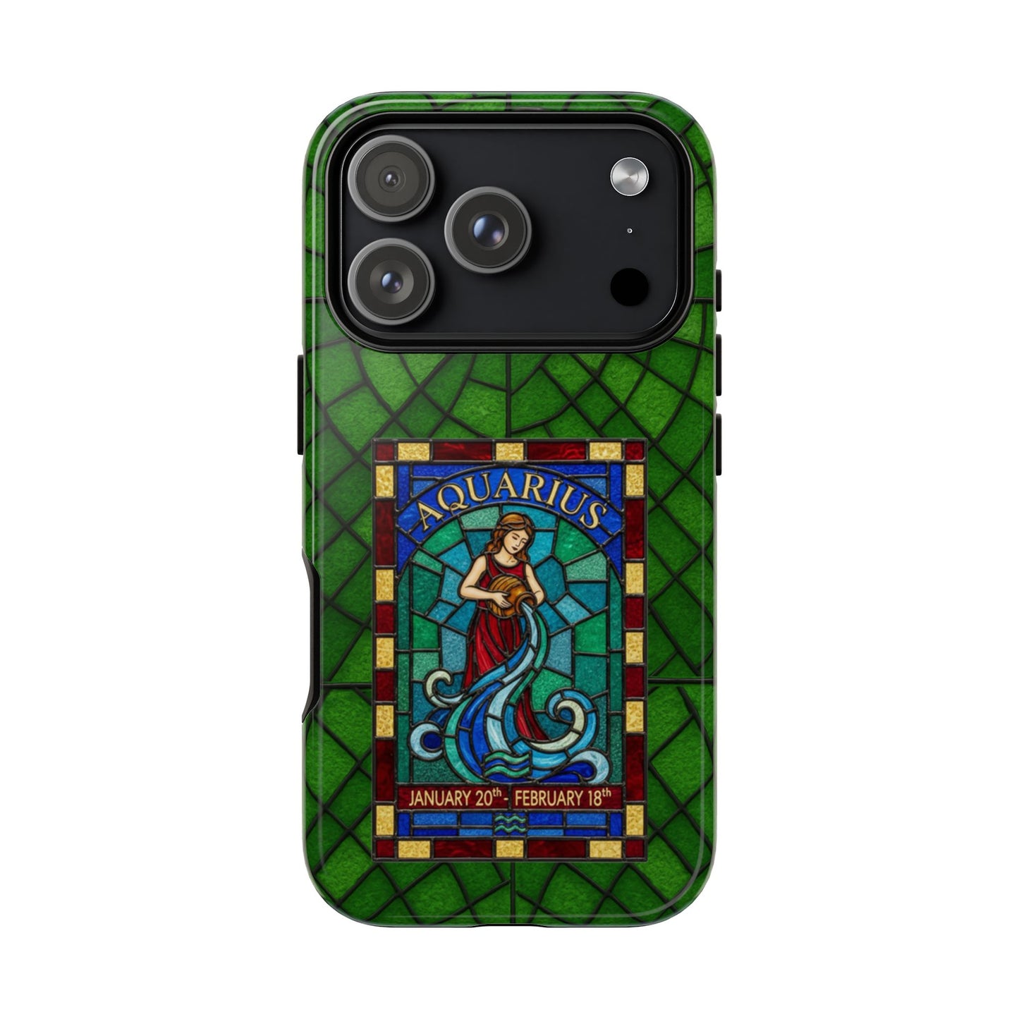 Aquarius Zodiac Stained Glass - Arty Phone Case