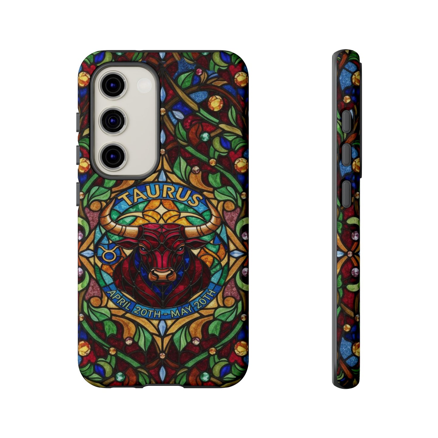 Taurus Zodiac Stained Glass - Arty Phone Case