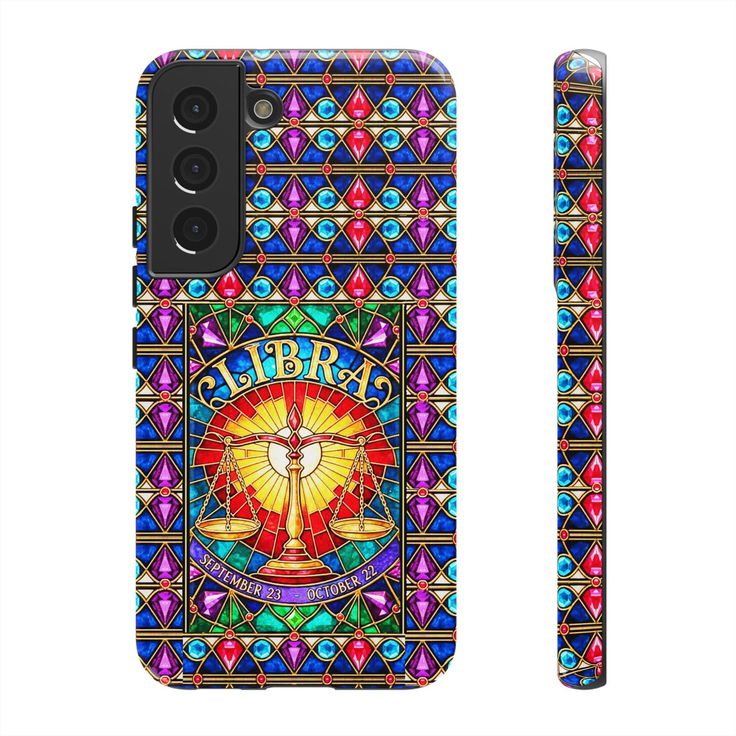 Libra Zodiac Stained Glass - Arty Phone Case