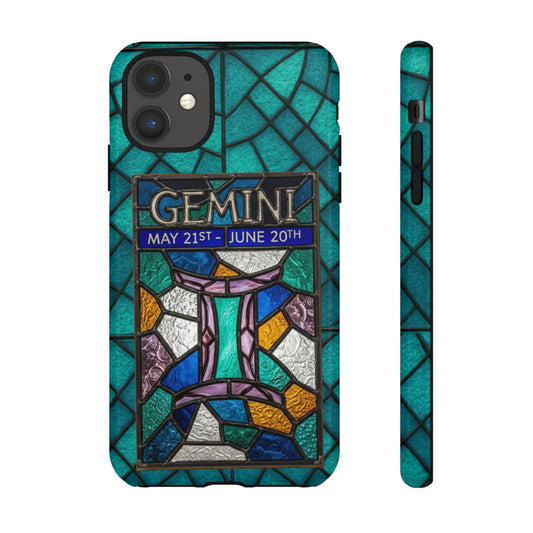 Gemini Zodiac Stained Glass - Arty Phone Case