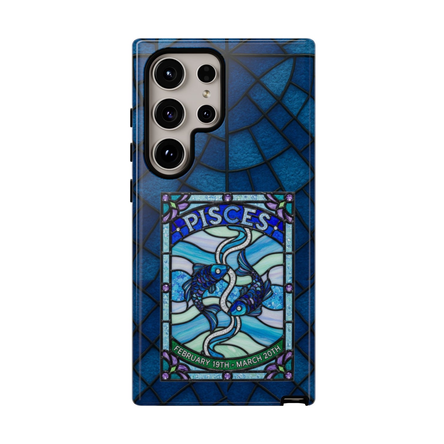 Pisces Zodiac Stained Glass - Arty Phone Case