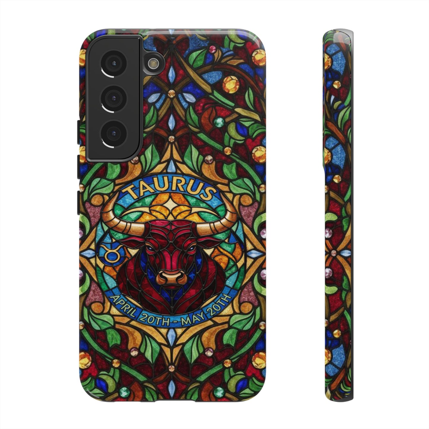 Taurus Zodiac Stained Glass - Arty Phone Case