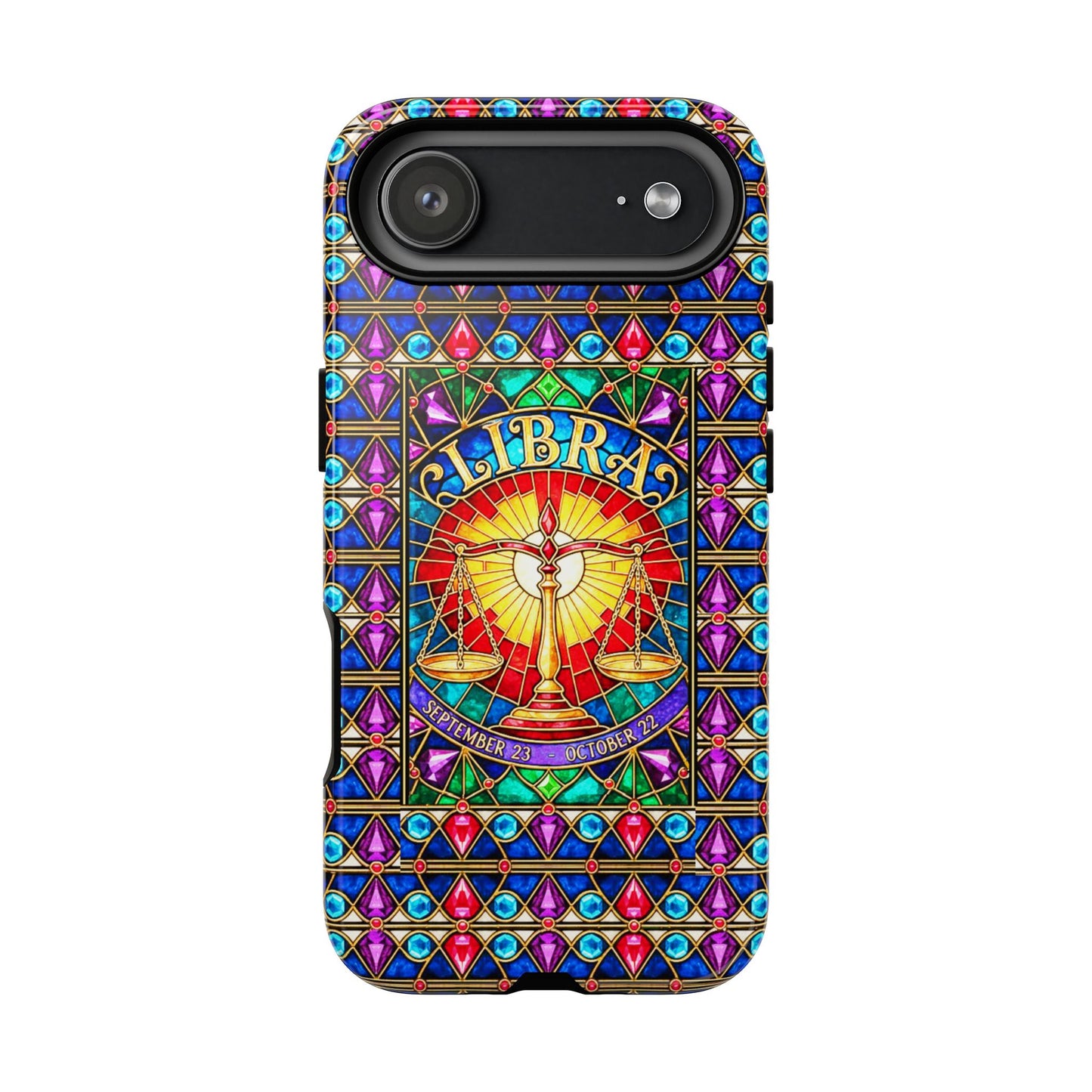 Libra Zodiac Stained Glass - Arty Phone Case