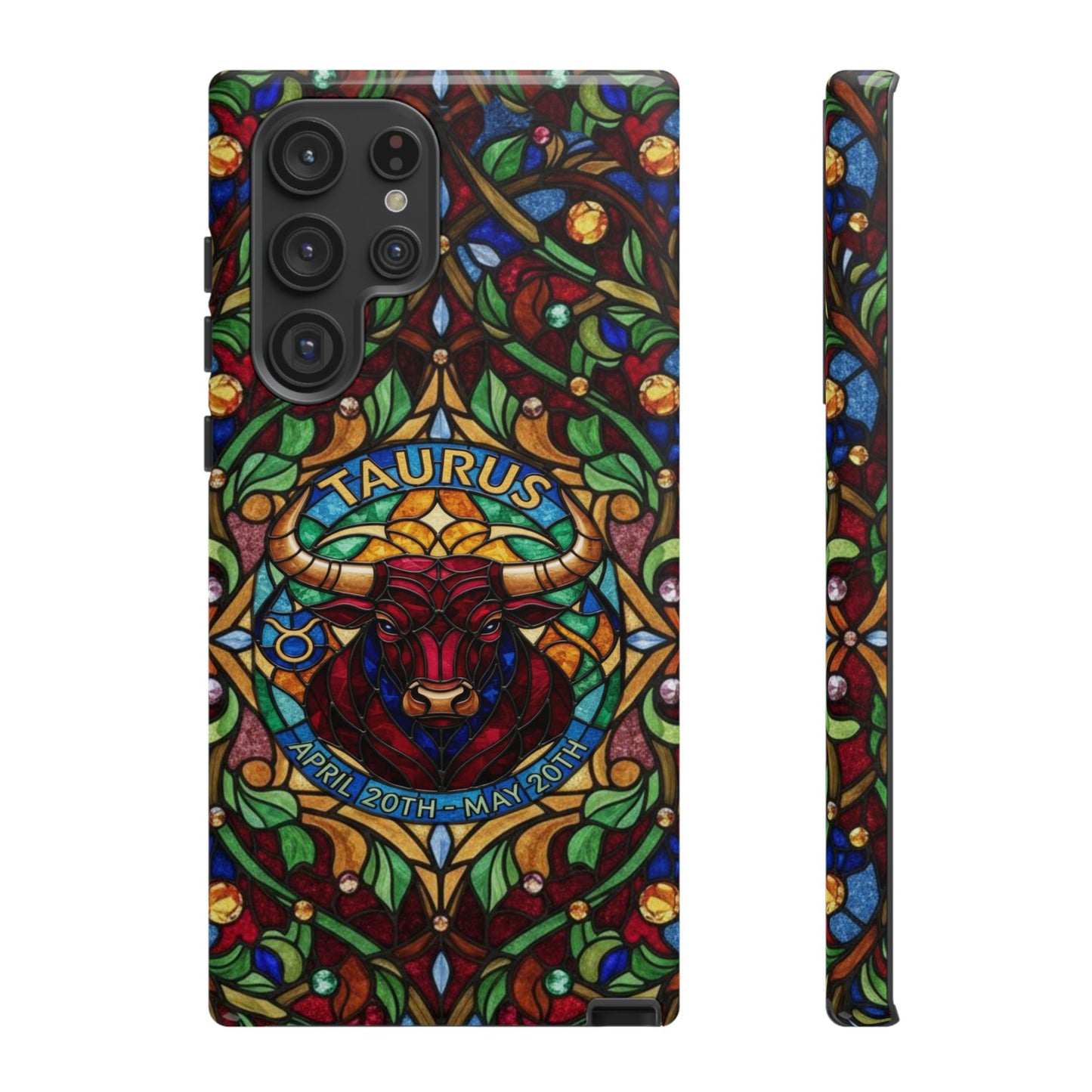 Taurus Zodiac Stained Glass - Arty Phone Case