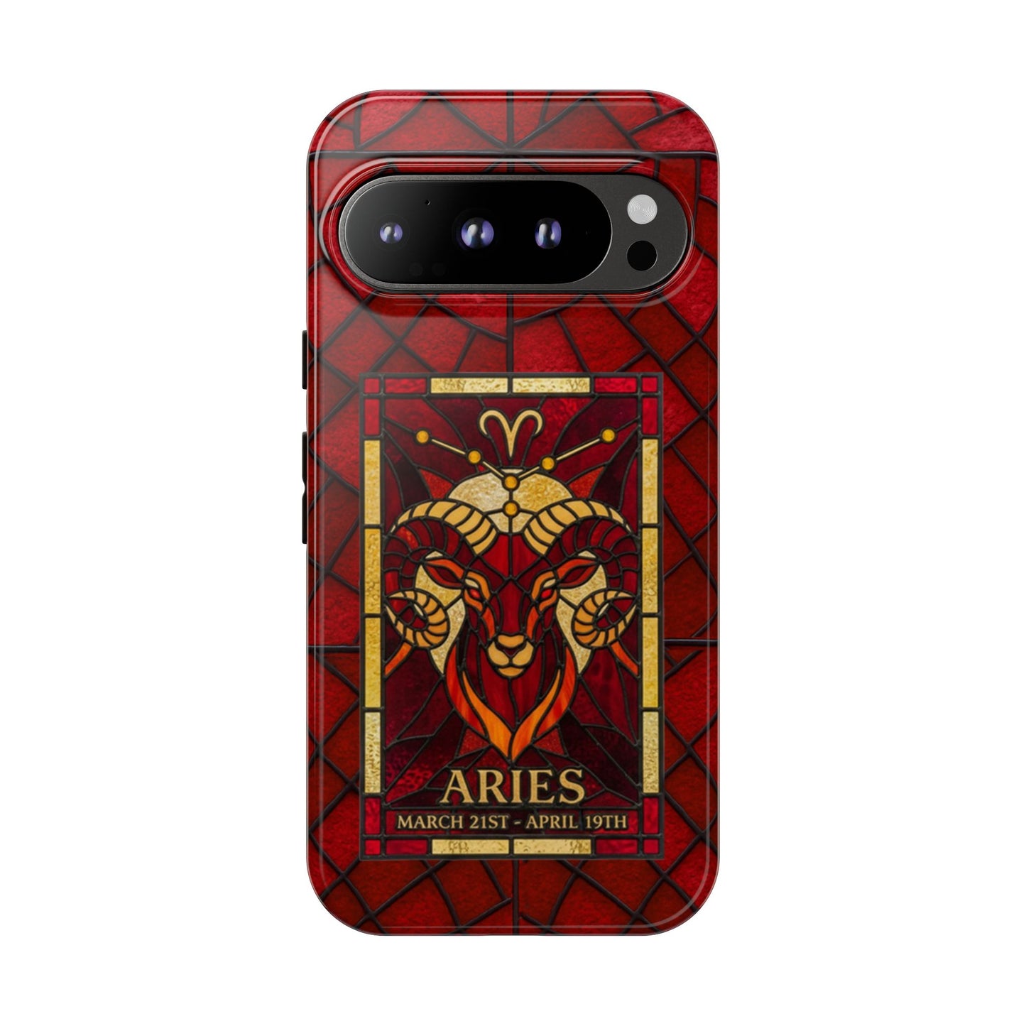 Aries Zodiac Stained Glass - Arty Phone Case