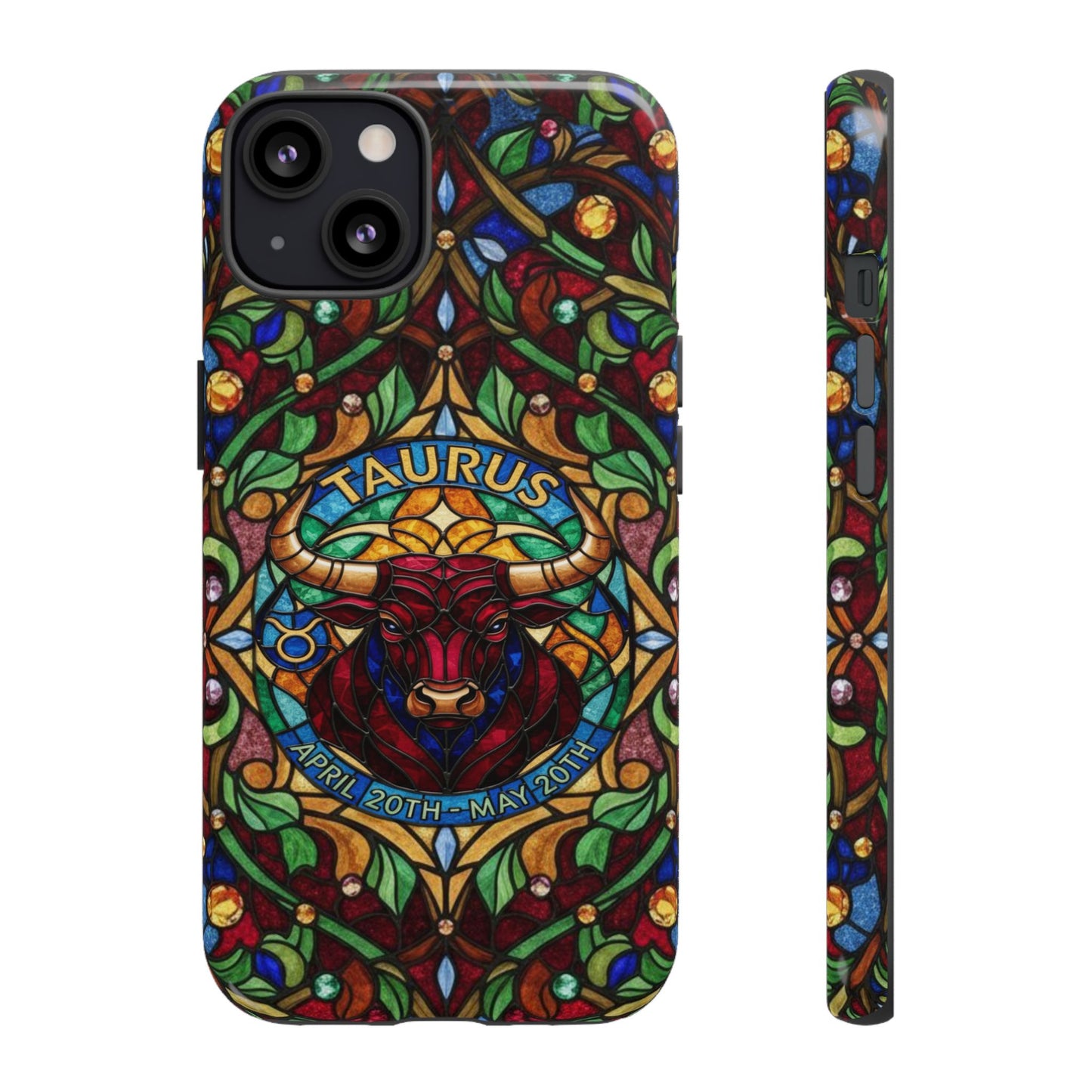 Taurus Zodiac Stained Glass - Arty Phone Case