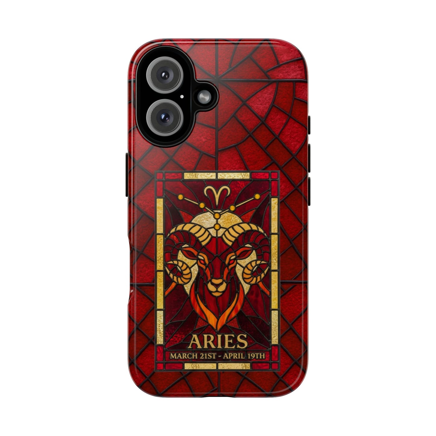 Aries Zodiac Stained Glass - Arty Phone Case