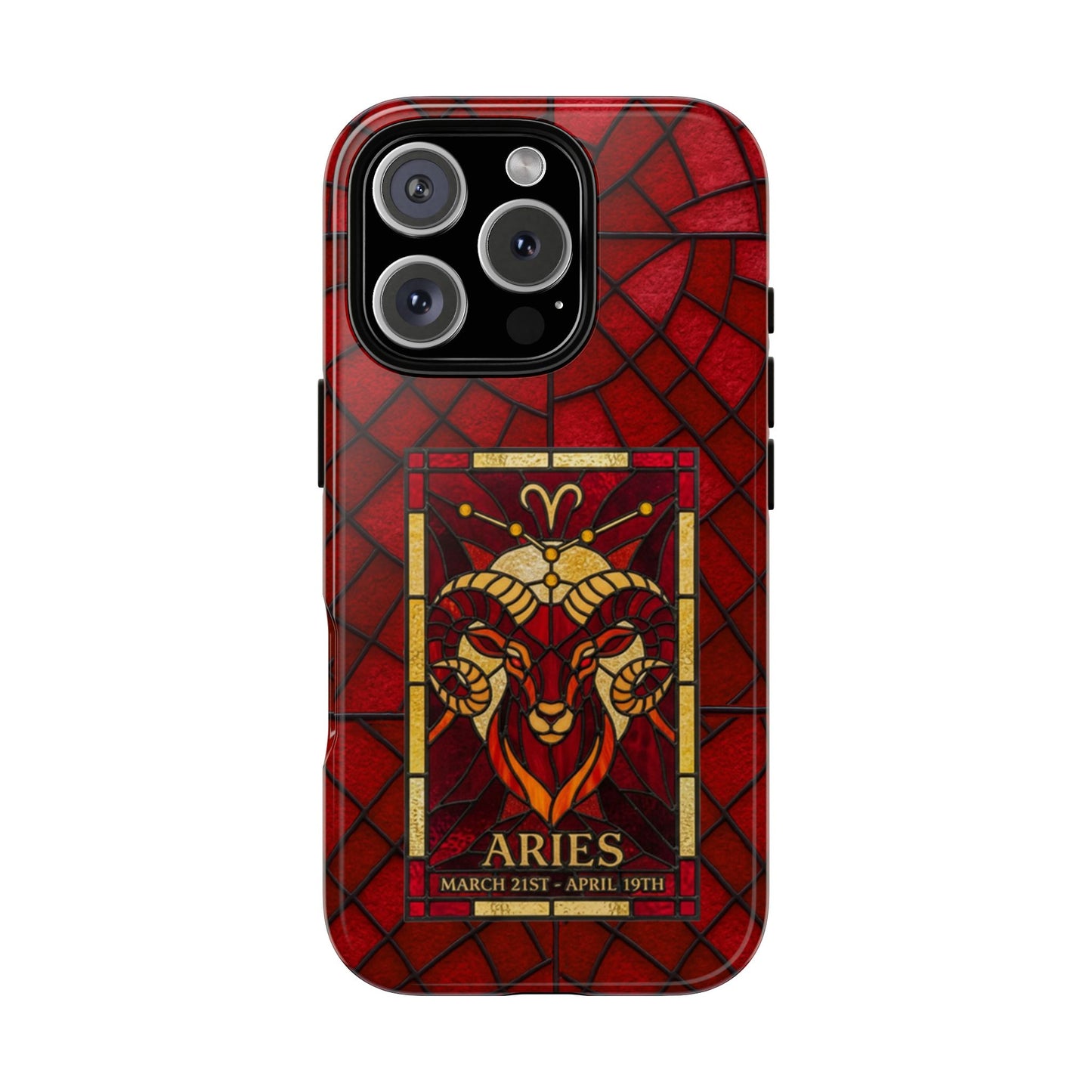 Aries Zodiac Stained Glass - Arty Phone Case