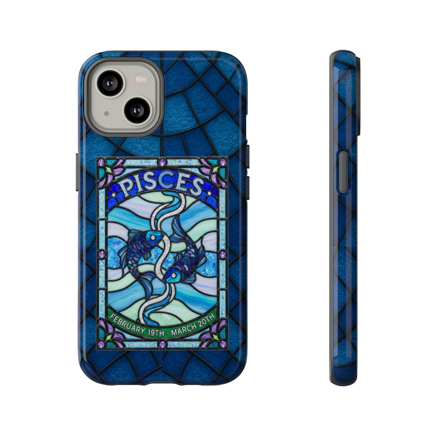 Pisces Zodiac Stained Glass - Arty Phone Case