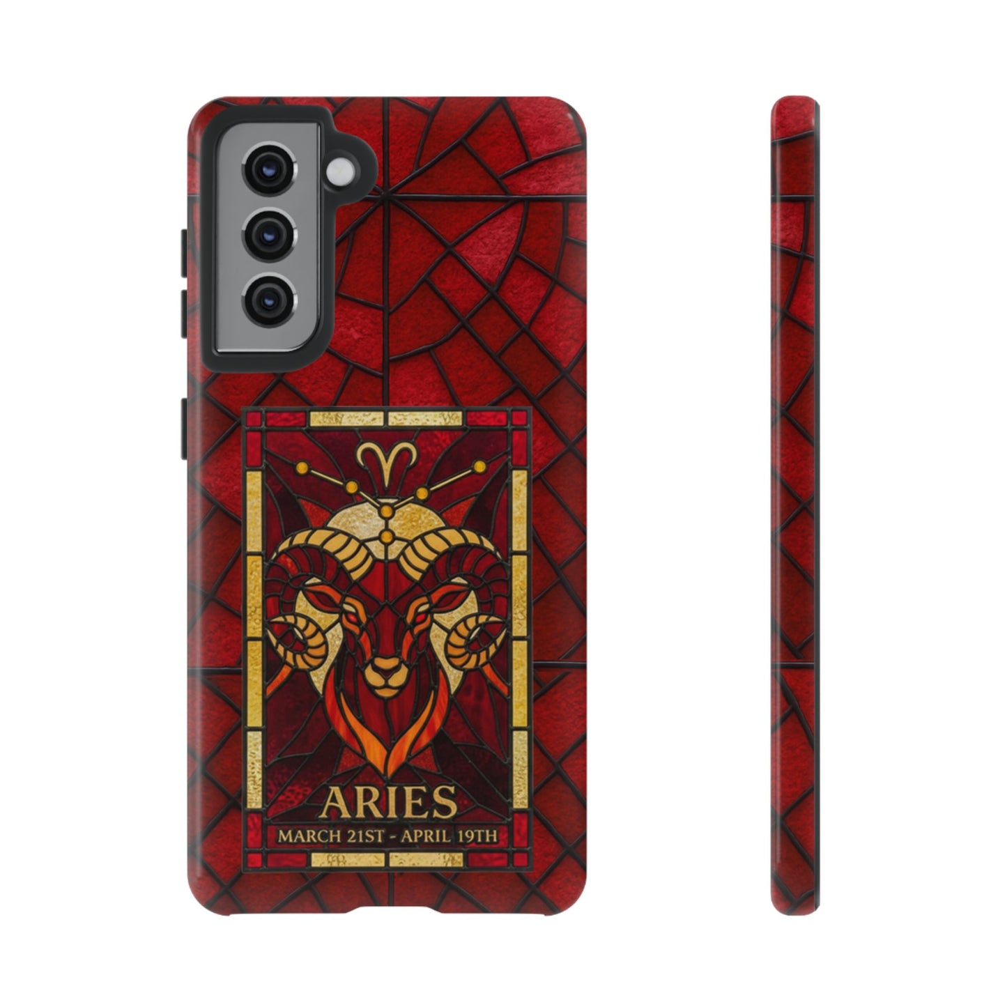 Aries Zodiac Stained Glass - Arty Phone Case