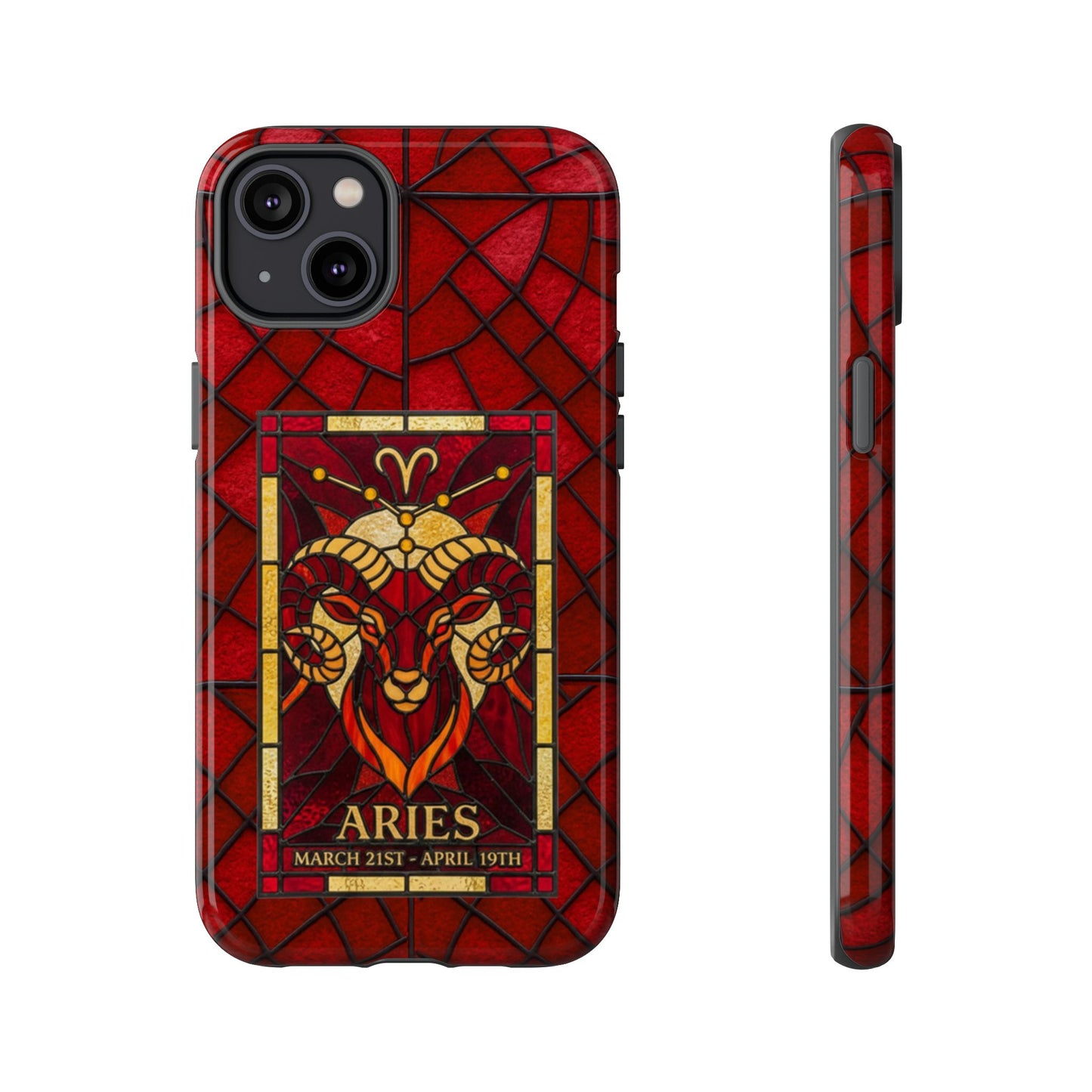 Aries Zodiac Stained Glass - Arty Phone Case