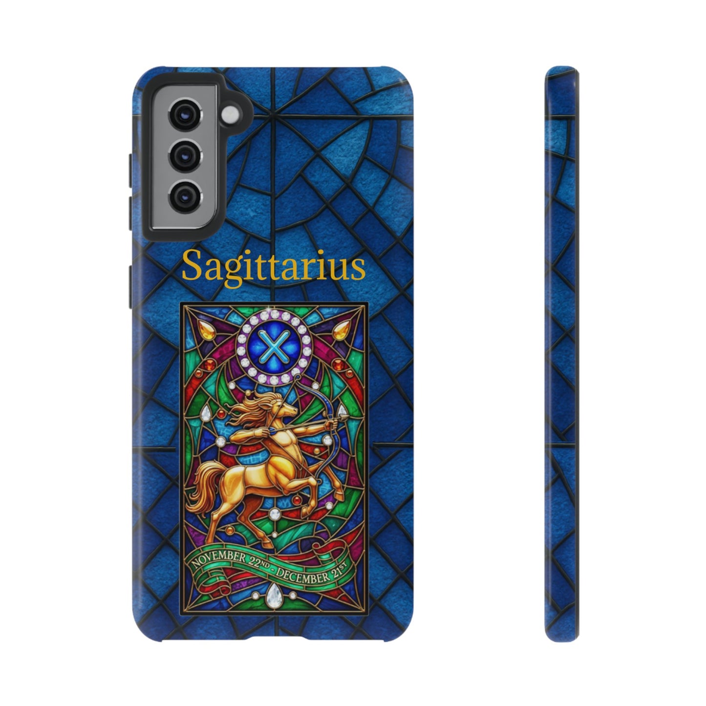 Sagittarius Zodiac Stained Glass - Arty Phone Case