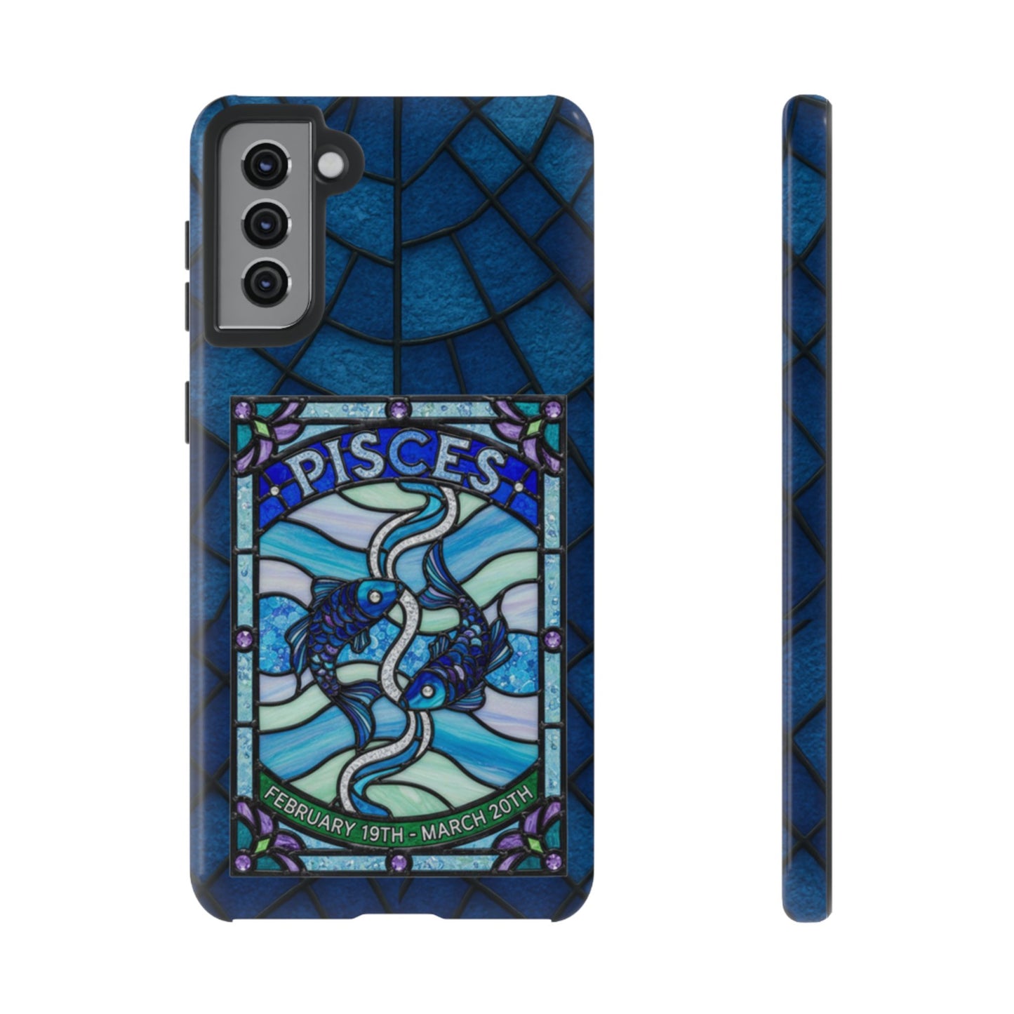 Pisces Zodiac Stained Glass - Arty Phone Case