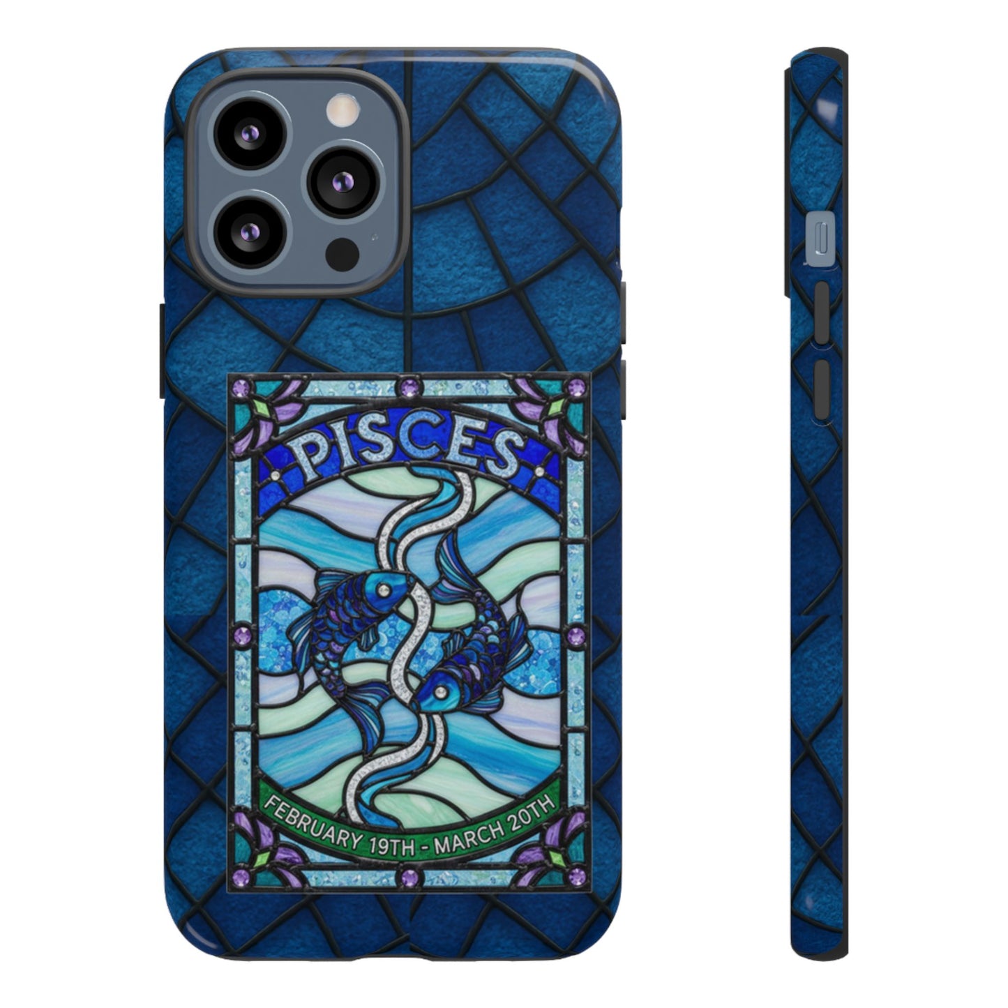 Pisces Zodiac Stained Glass - Arty Phone Case
