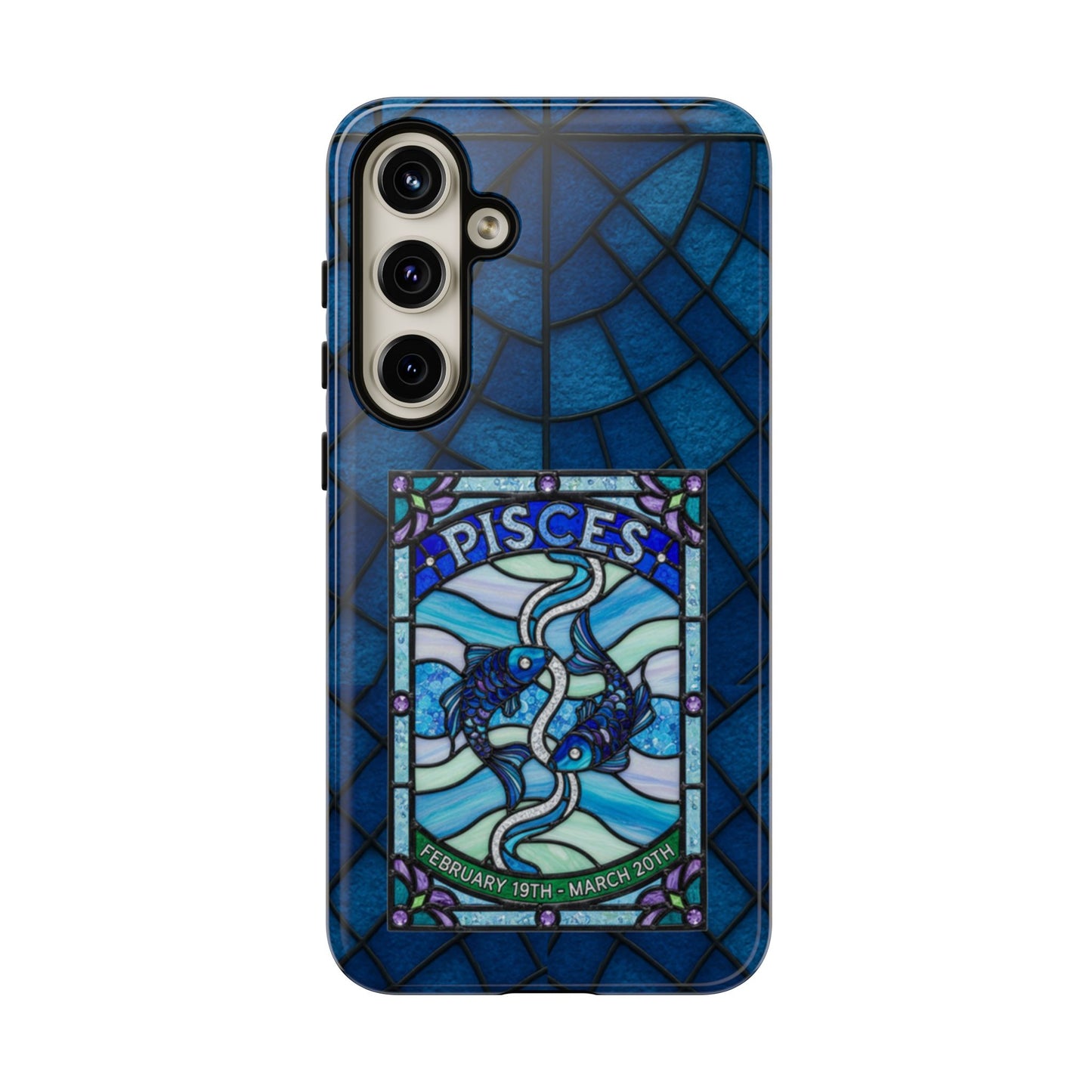Pisces Zodiac Stained Glass - Arty Phone Case