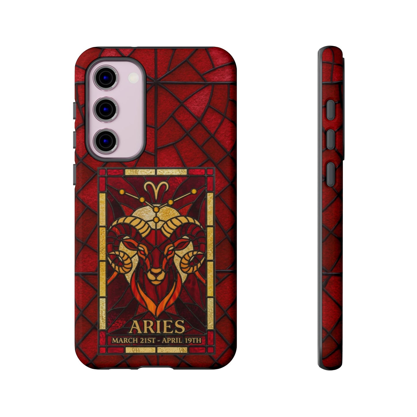 Aries Zodiac Stained Glass - Arty Phone Case