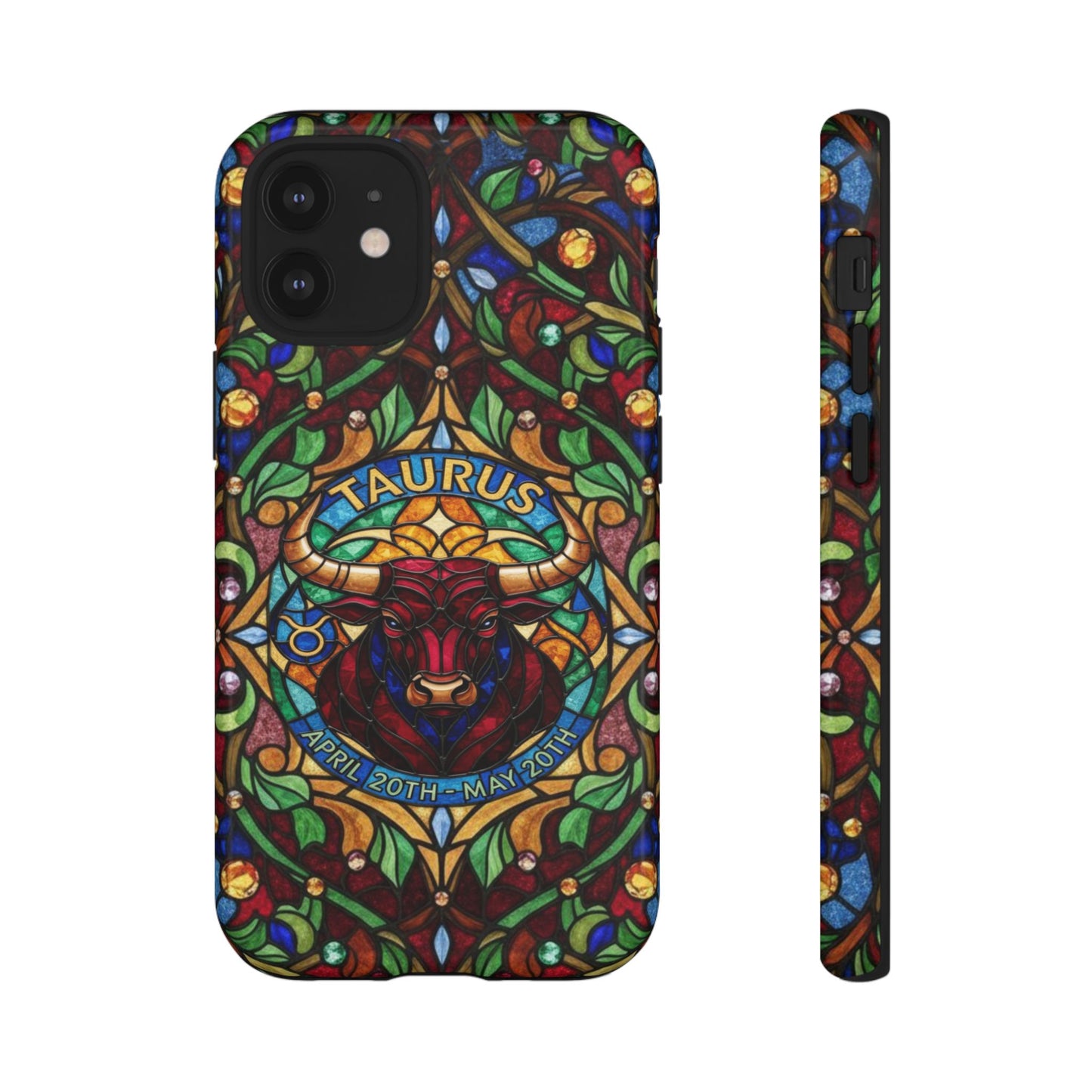 Taurus Zodiac Stained Glass - Arty Phone Case