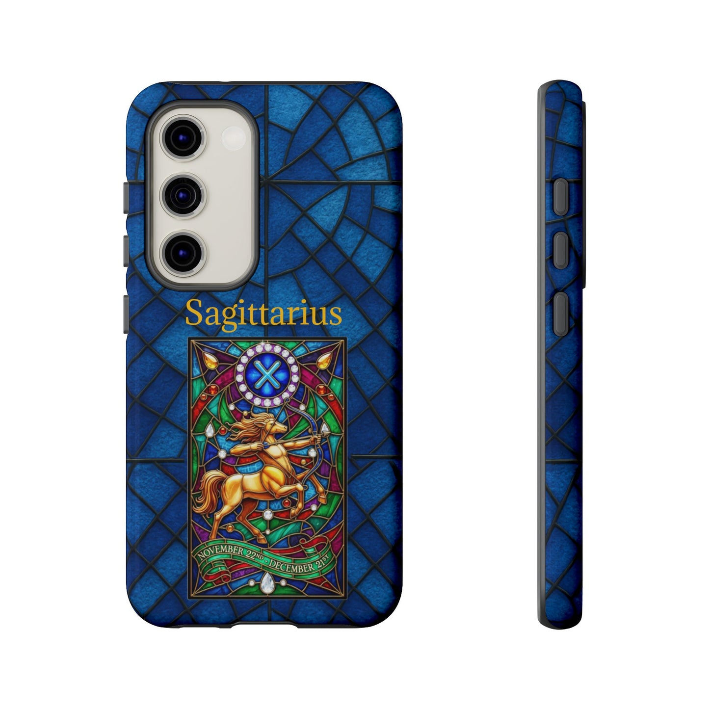 Sagittarius Zodiac Stained Glass - Arty Phone Case