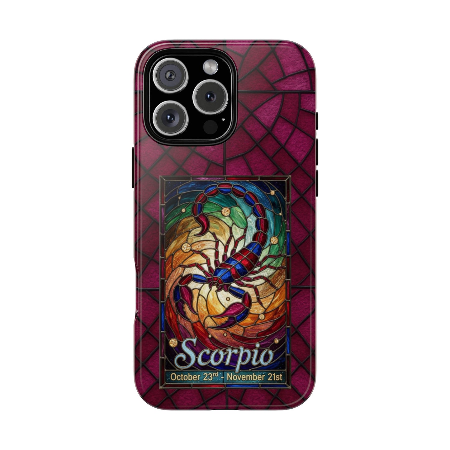 Scorpio Zodiac Stained Glass - Arty Phone Case