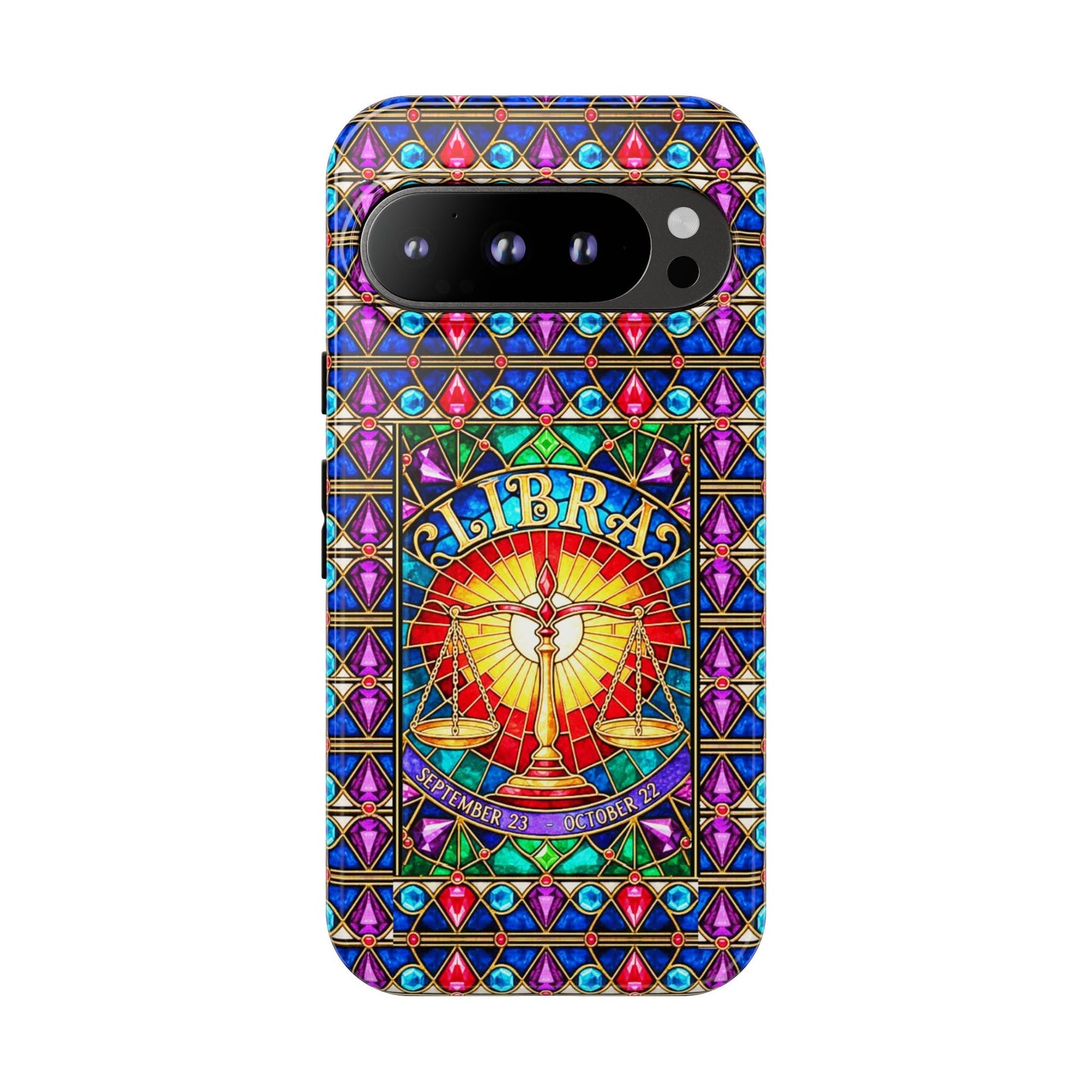 Libra Zodiac Stained Glass - Arty Phone Case