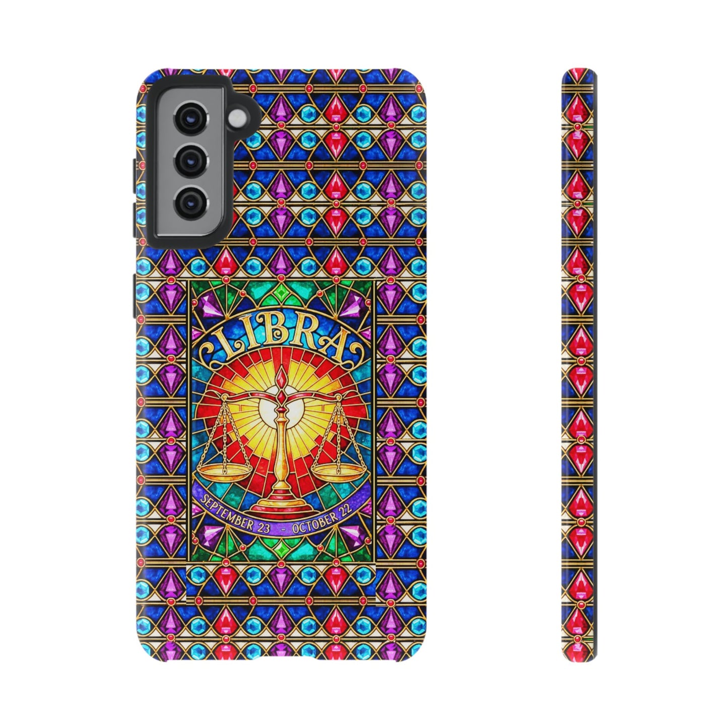 Libra Zodiac Stained Glass - Arty Phone Case