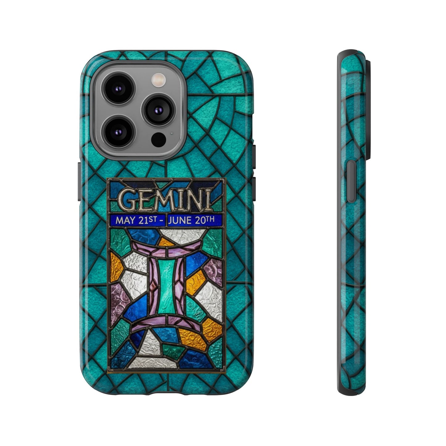 Gemini Zodiac Stained Glass - Arty Phone Case