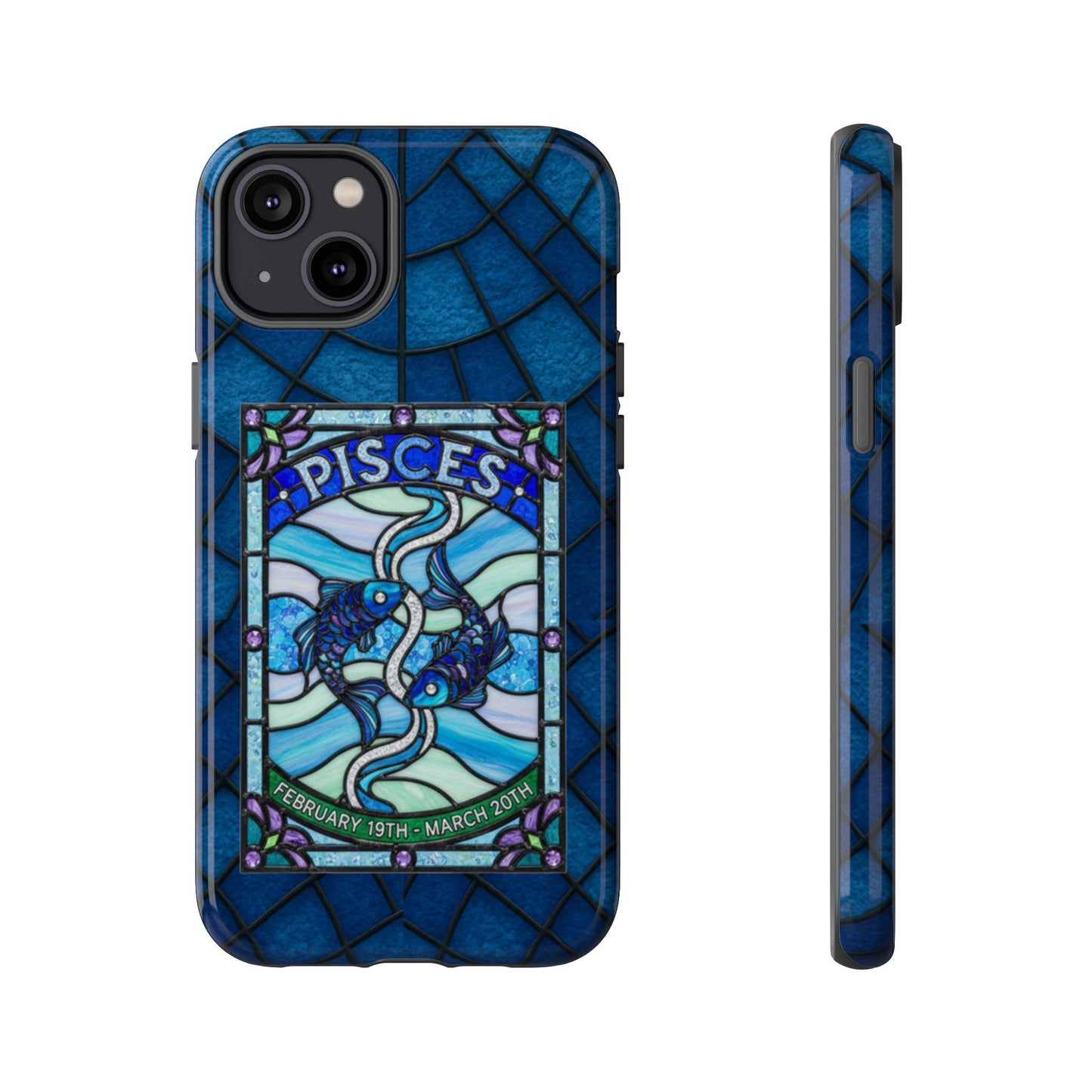 Pisces Zodiac Stained Glass - Arty Phone Case