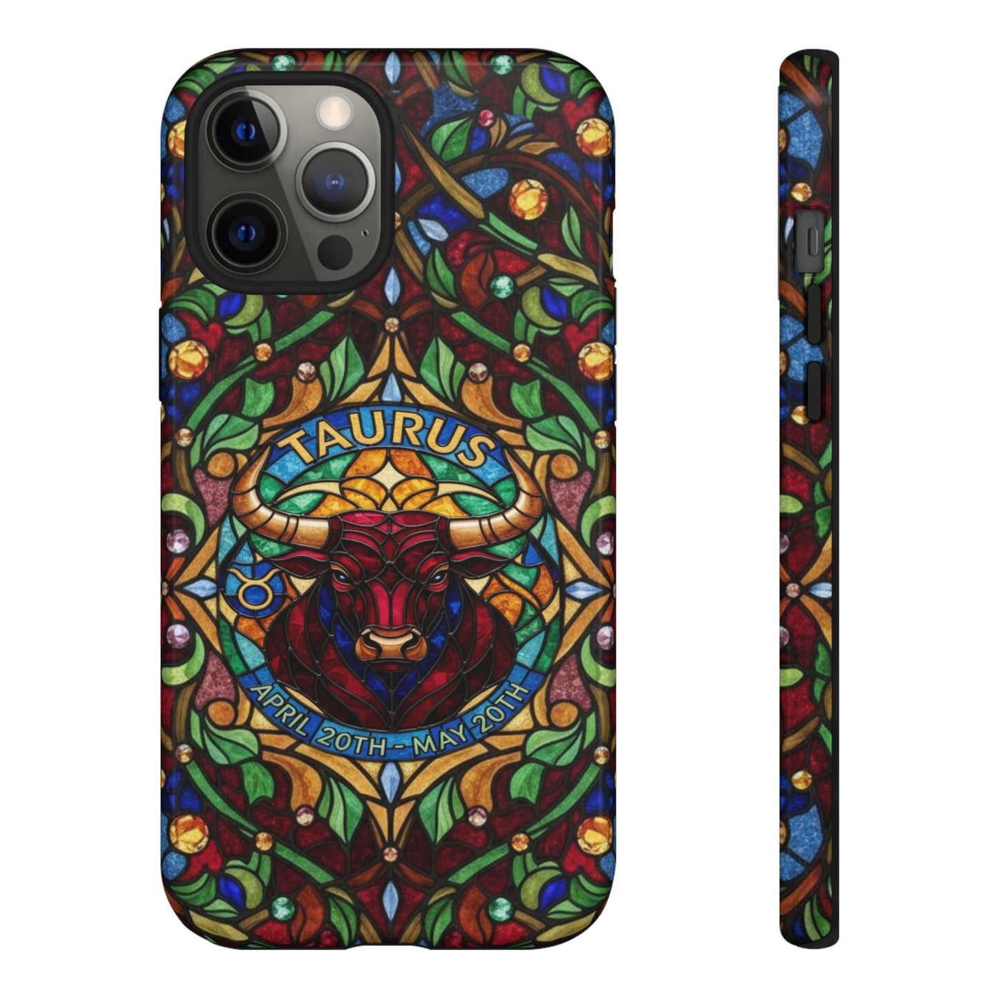 Taurus Zodiac Stained Glass - Arty Phone Case