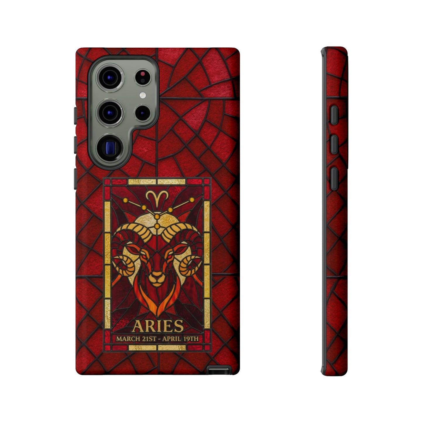 Aries Zodiac Stained Glass - Arty Phone Case