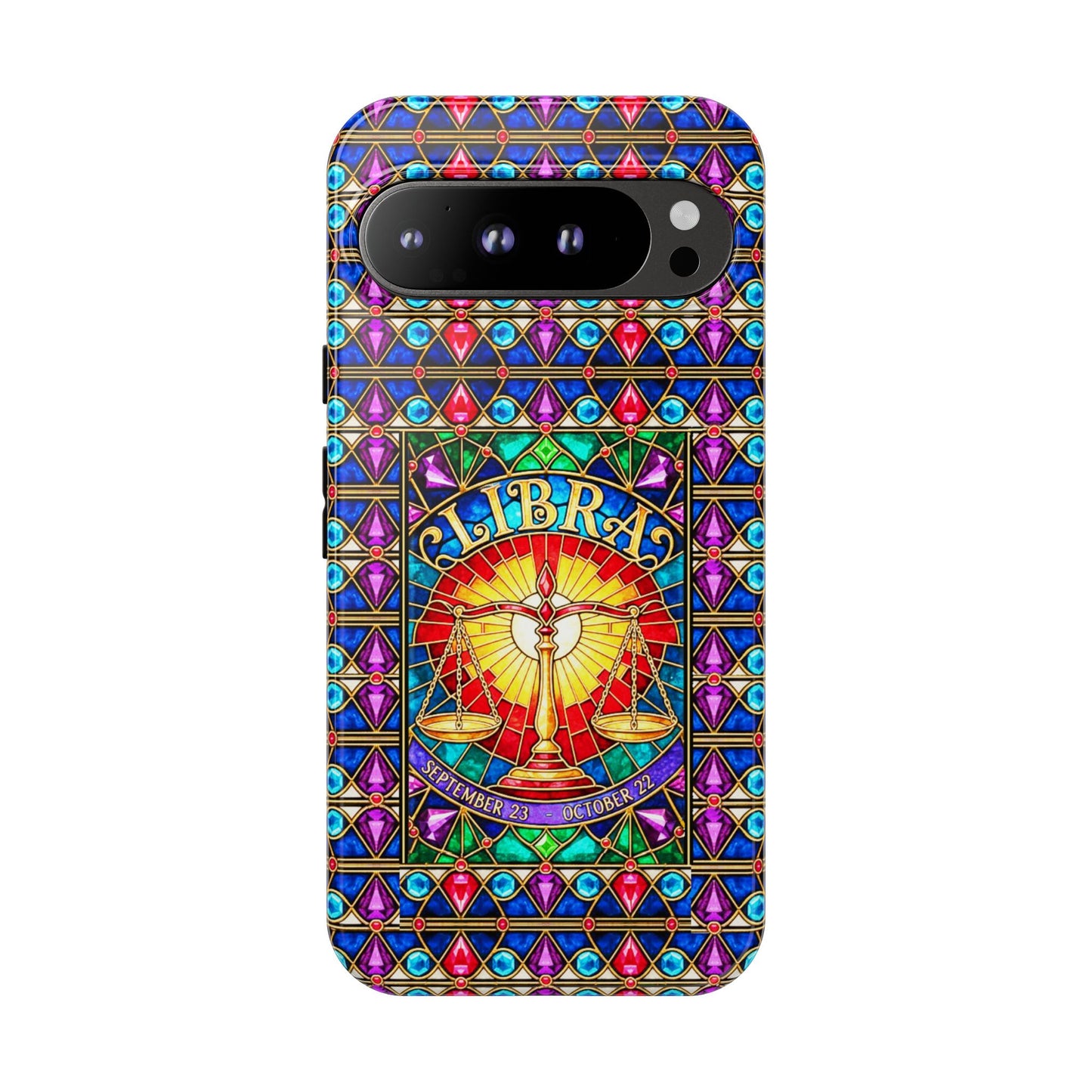 Libra Zodiac Stained Glass - Arty Phone Case