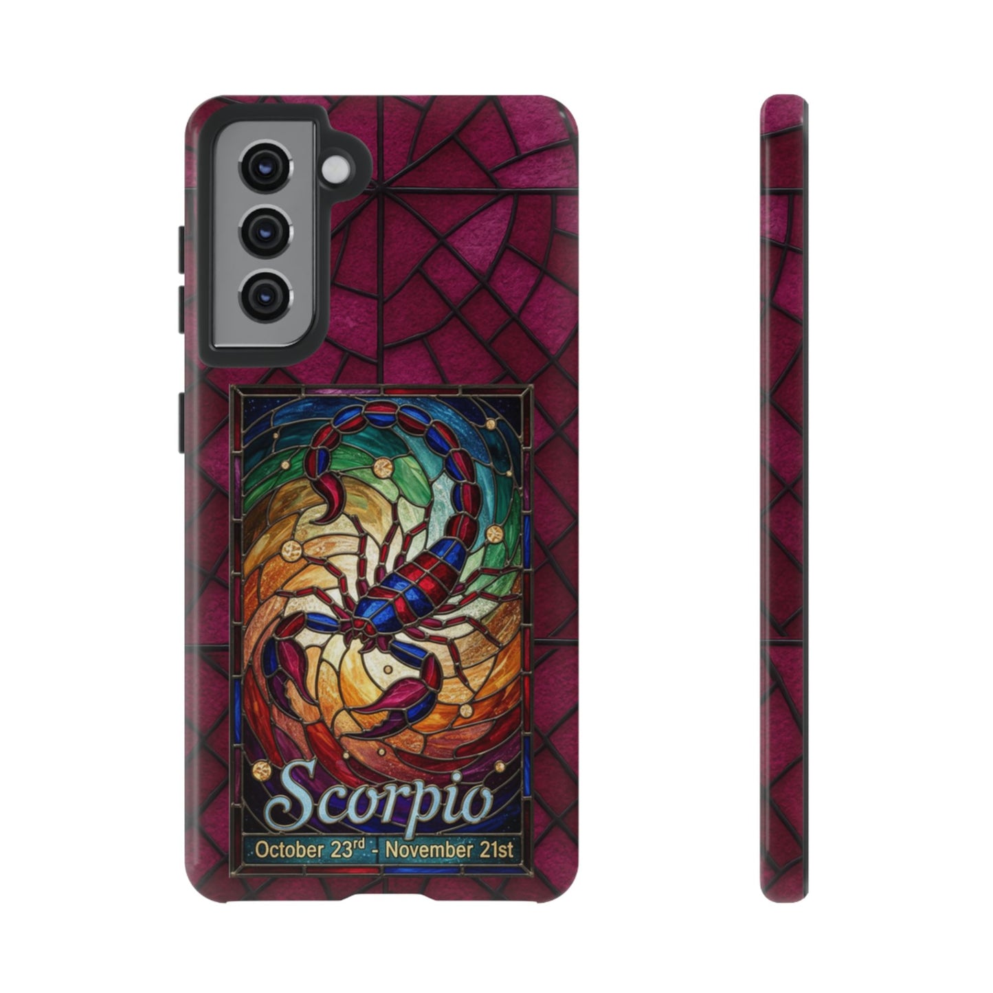 Scorpio Zodiac Stained Glass - Arty Phone Case