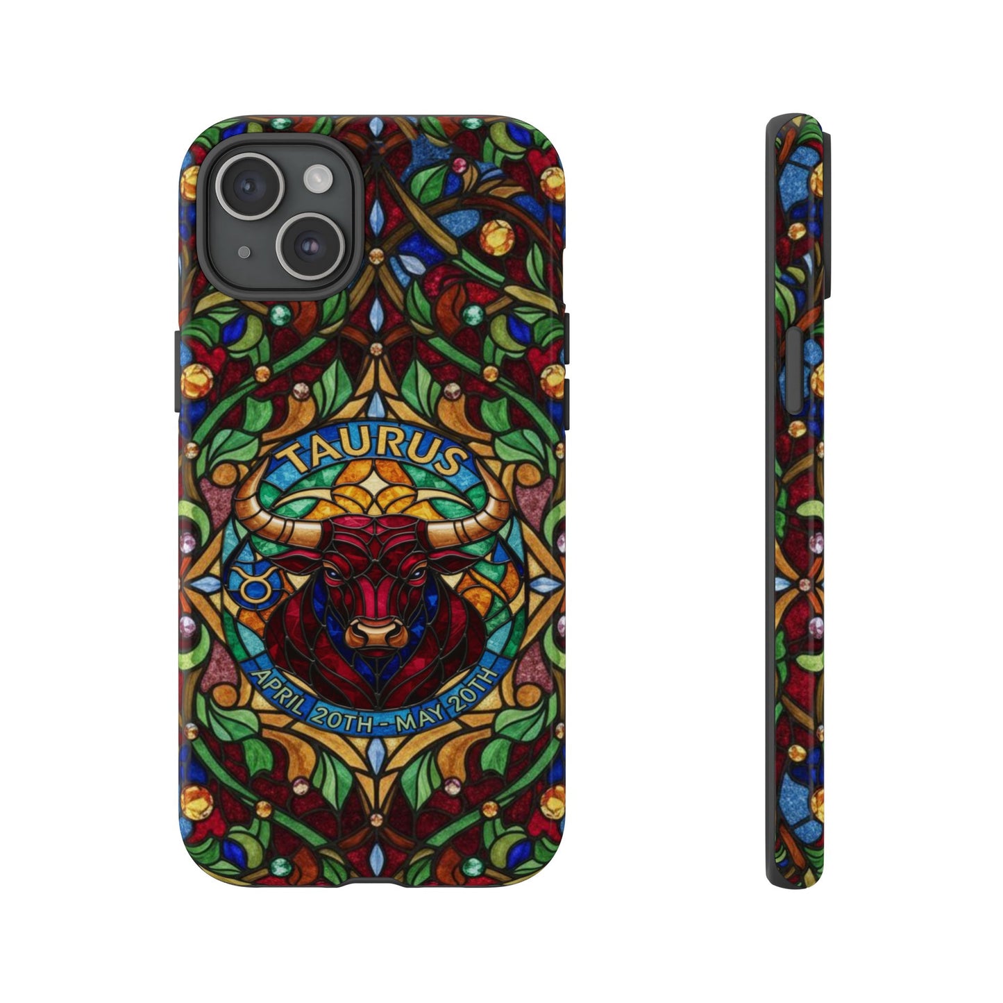 Taurus Zodiac Stained Glass - Arty Phone Case
