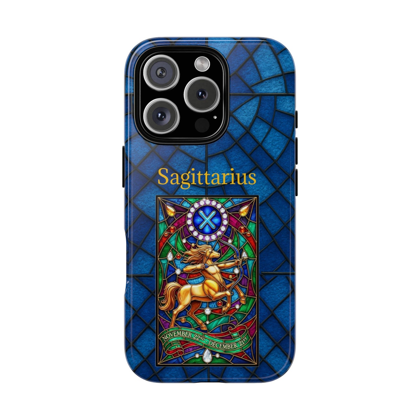 Sagittarius Zodiac Stained Glass - Arty Phone Case