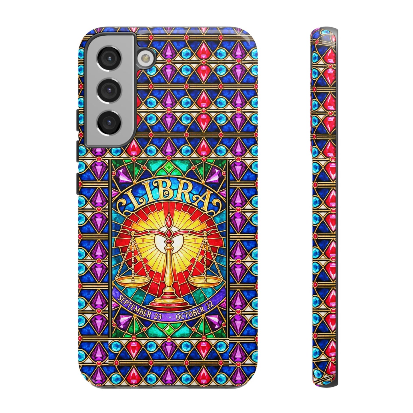 Libra Zodiac Stained Glass - Arty Phone Case